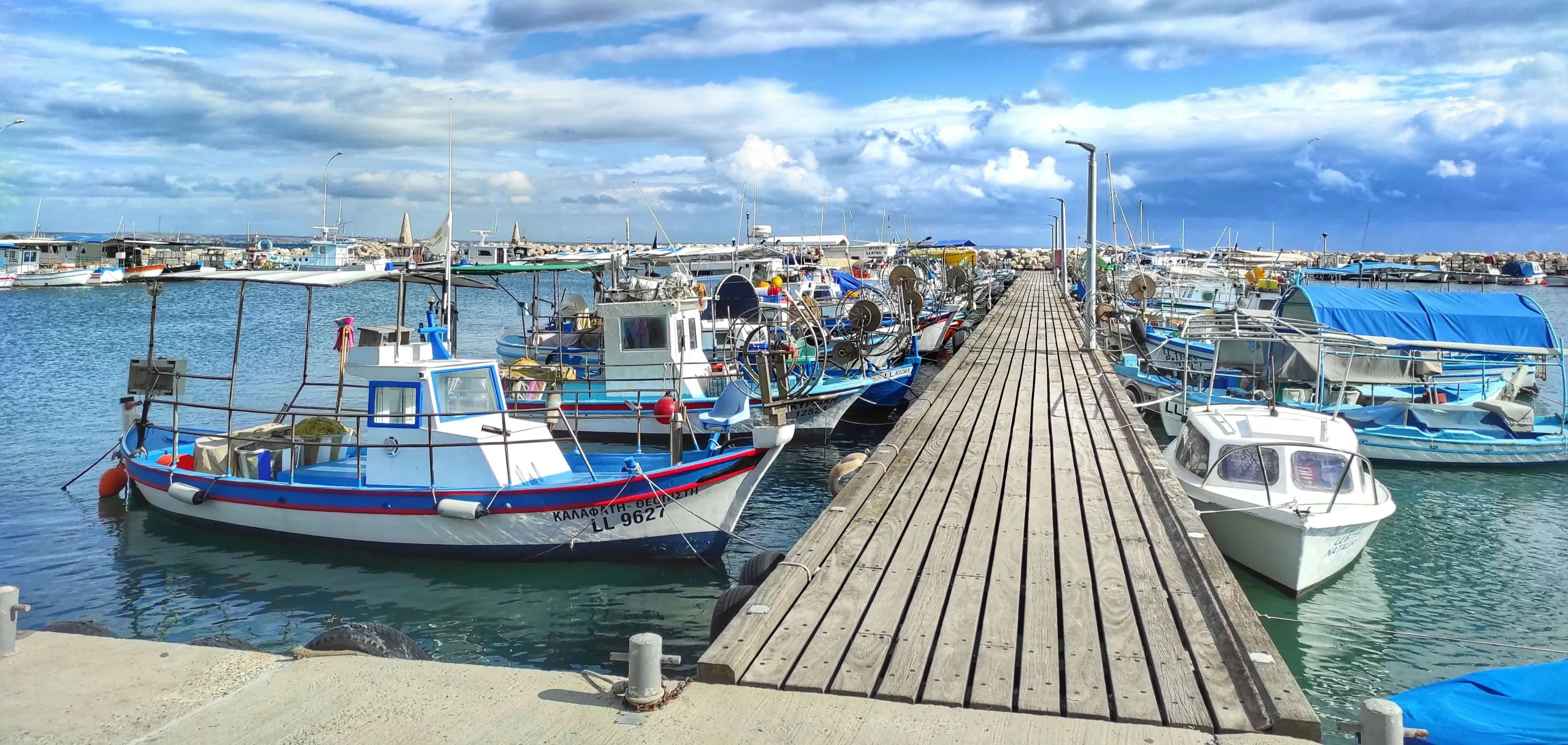 Larnaca Port: A picturesque view of Larnaca Port, Cyprus.