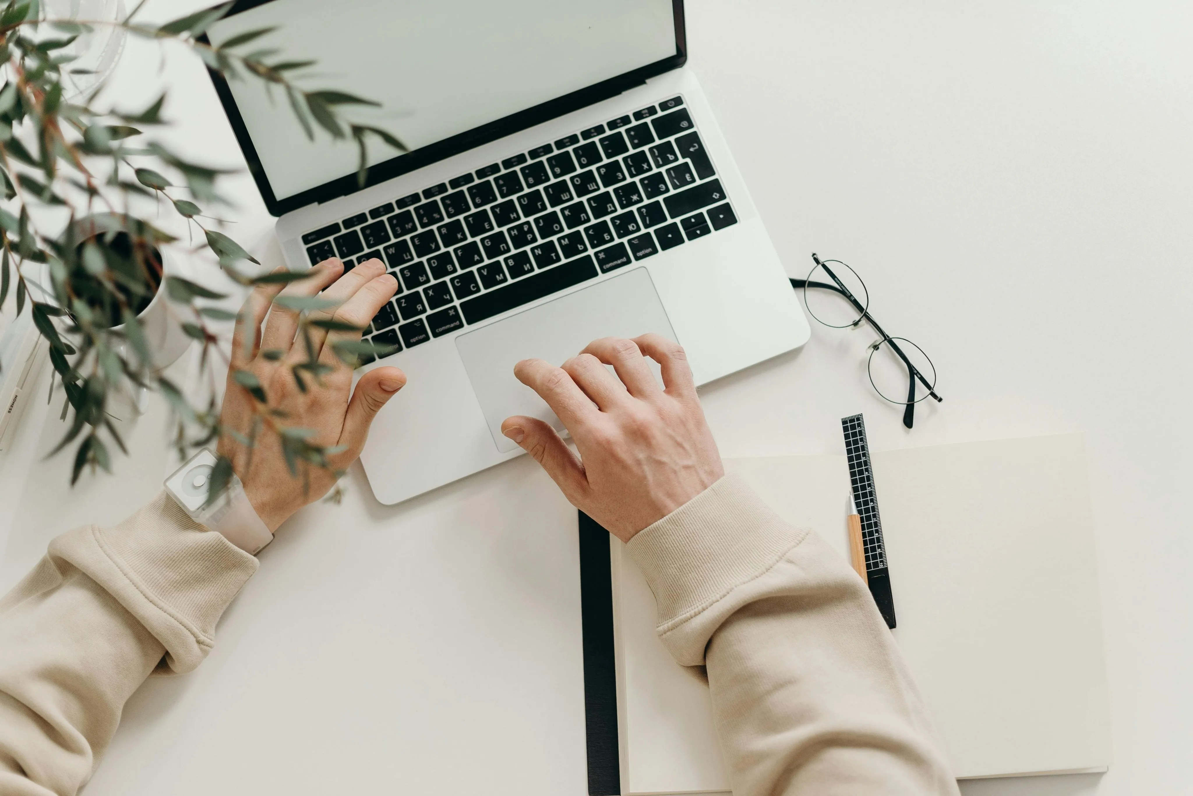 virtual meetings simplify communication working with a laptop