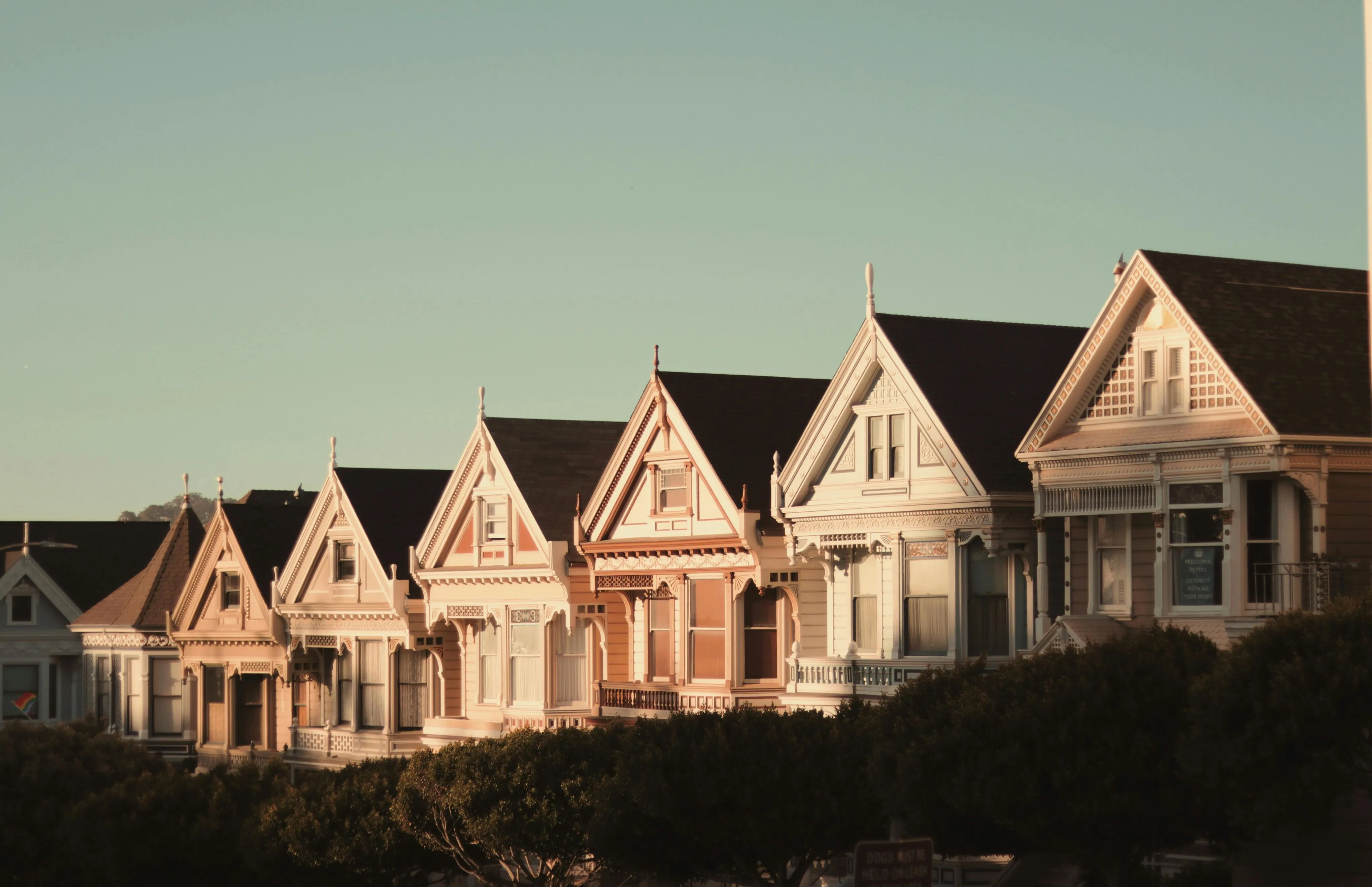 Real Estate Landscape Brown and White Wooden House