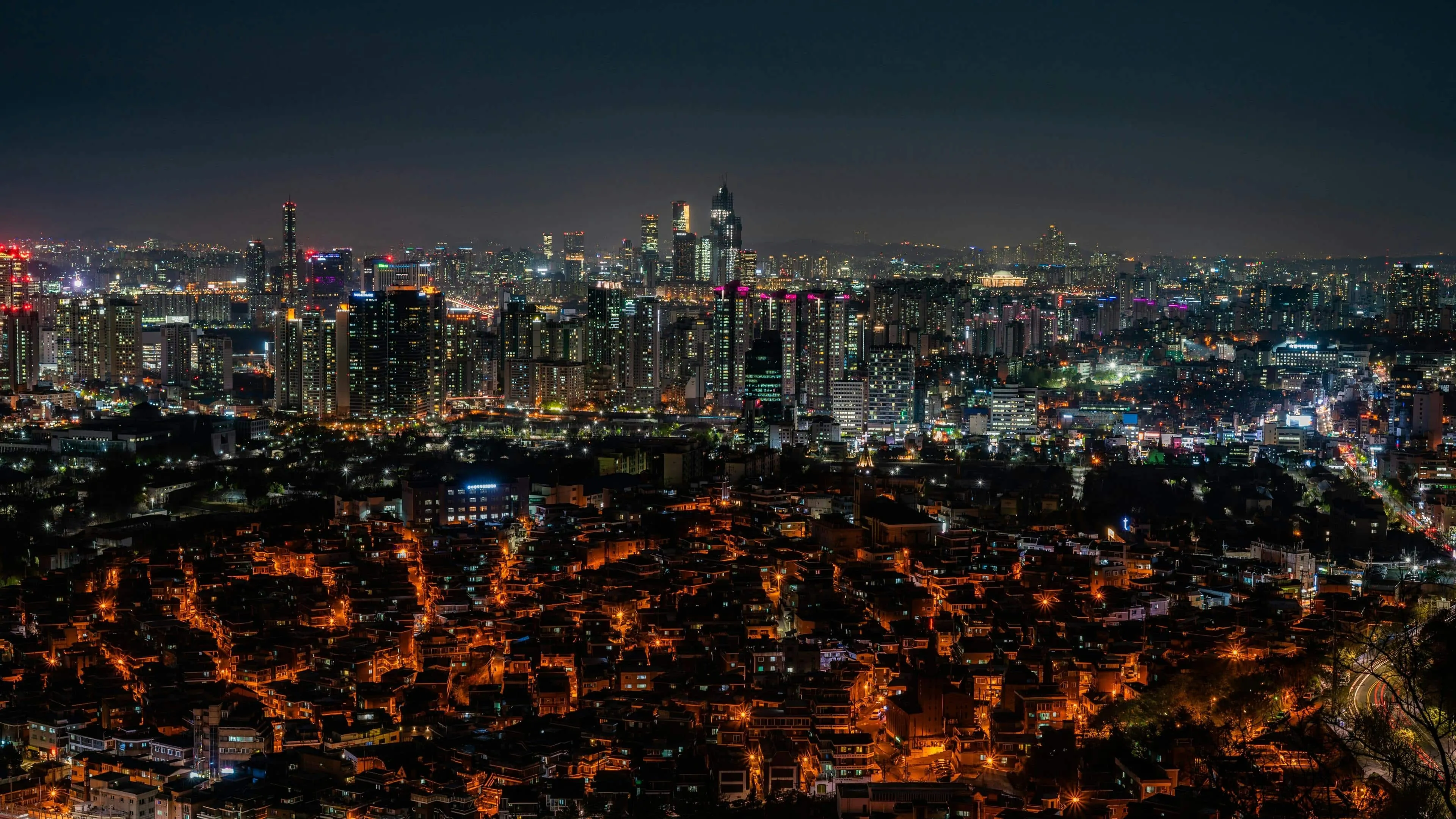 Technologies city City Skyline during Night Time