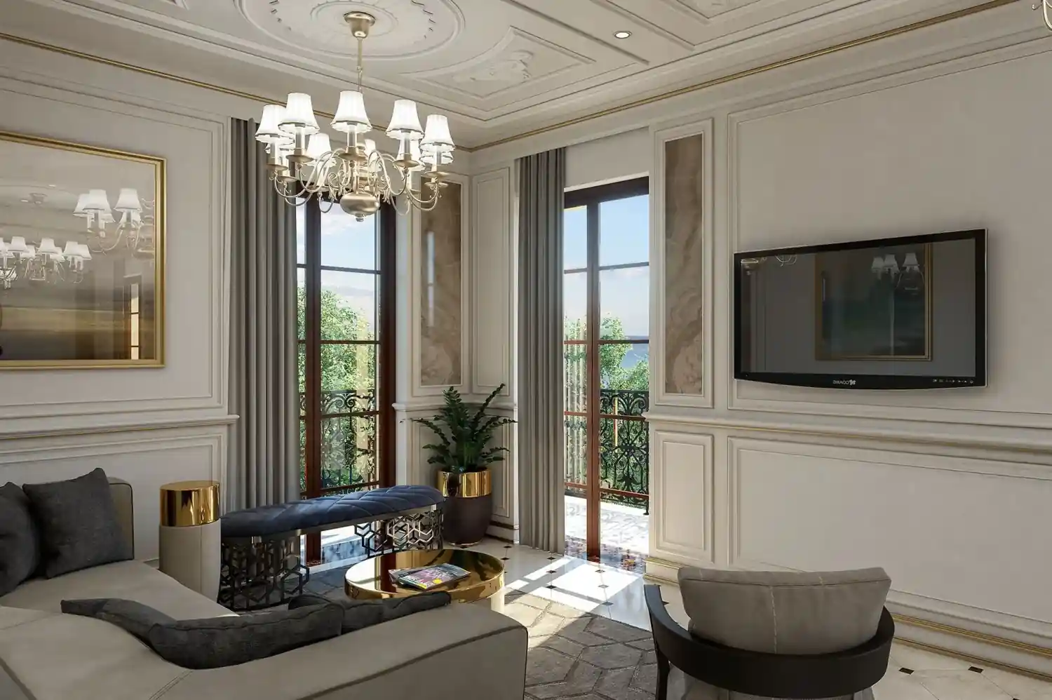 Old Bridge – Luxury Residences նախագծի հարդարման տարբերակ 1