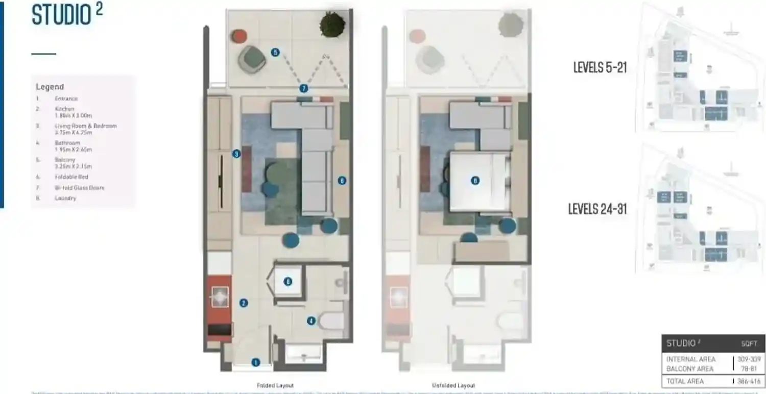 Rzut projektu Rove Home Marasi Drive 5