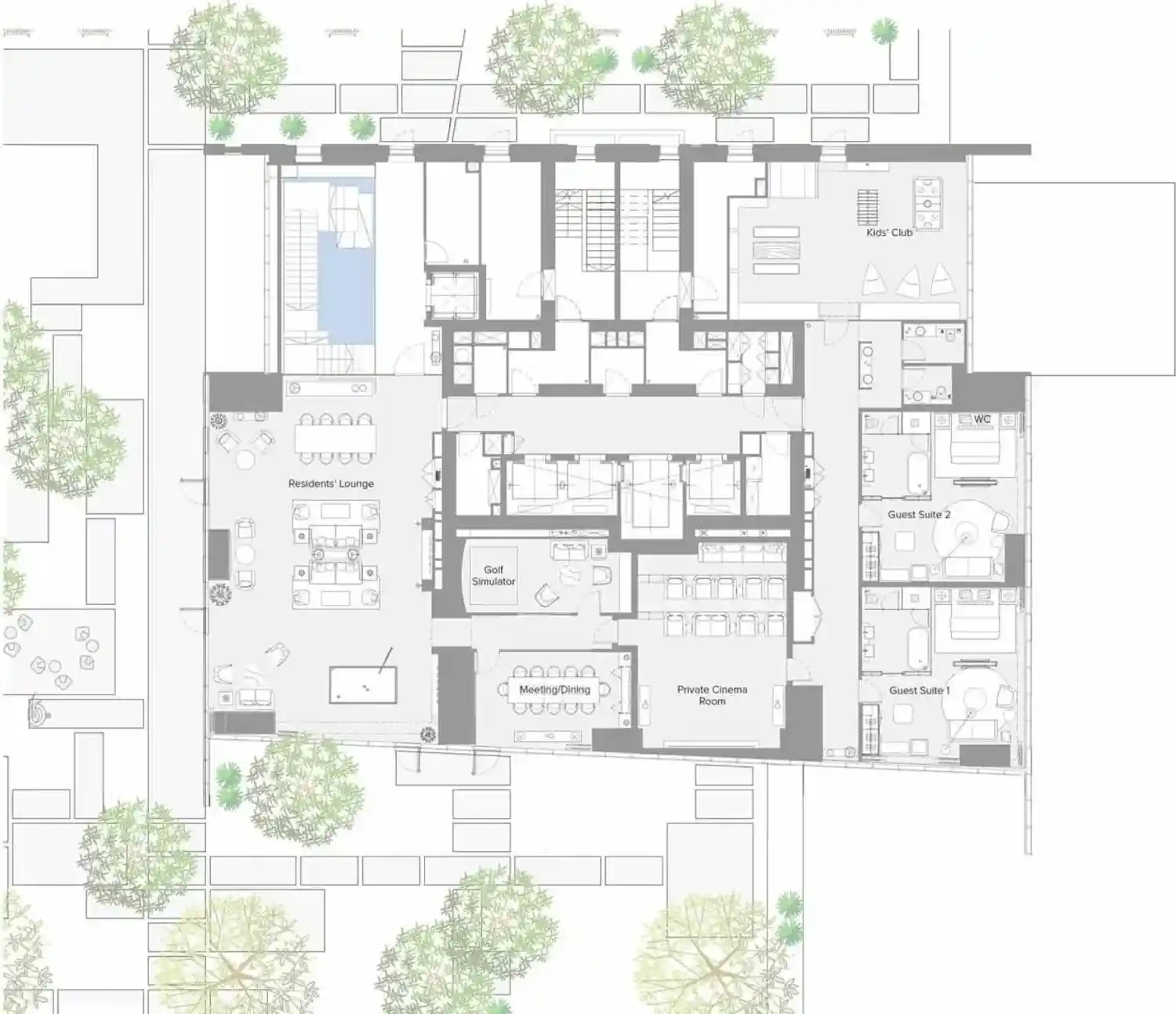 The Ritz-Carlton Residences նախագծի հատակագիծ 2