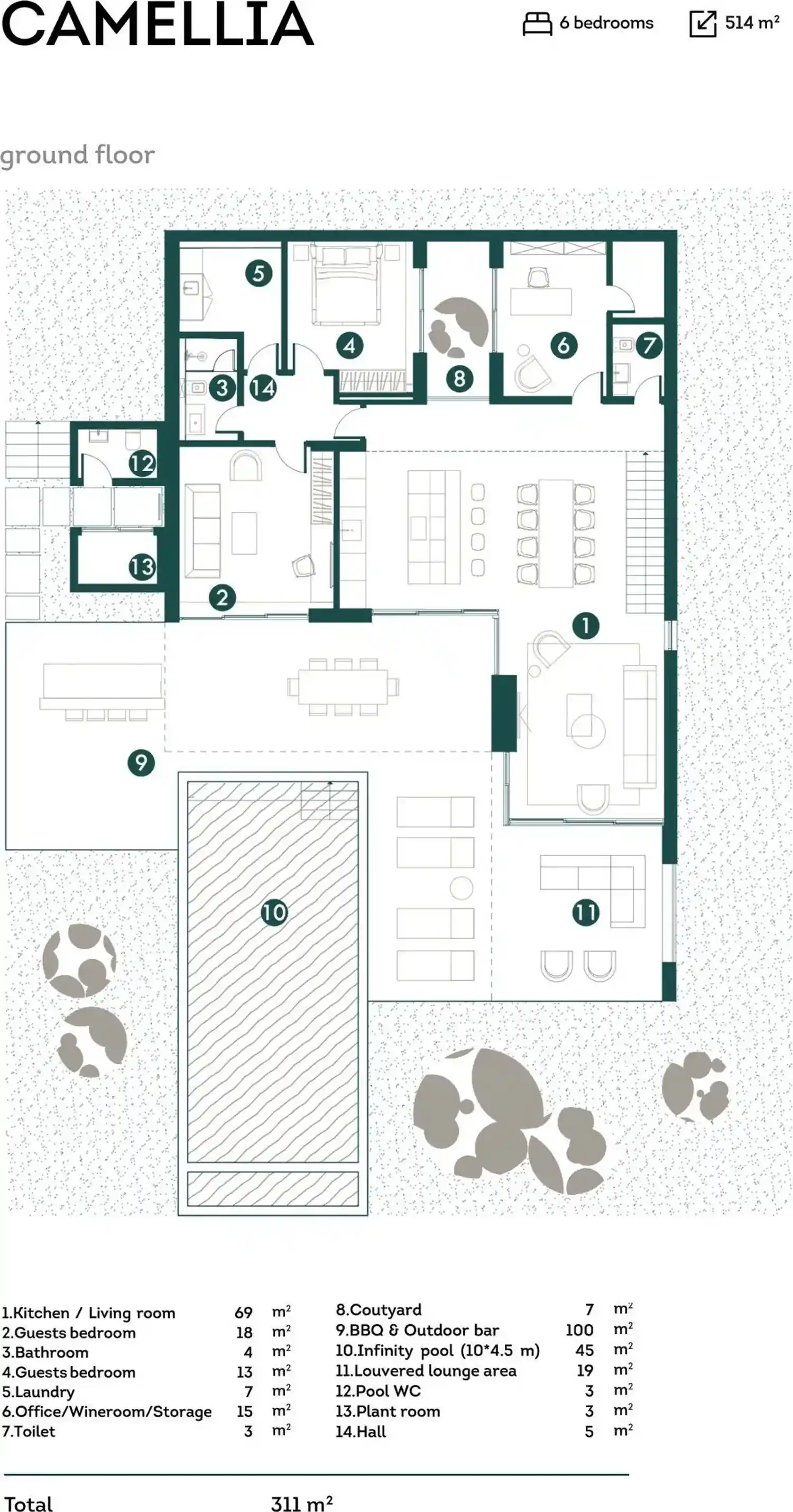 Rzut projektu Palisandro hills 17