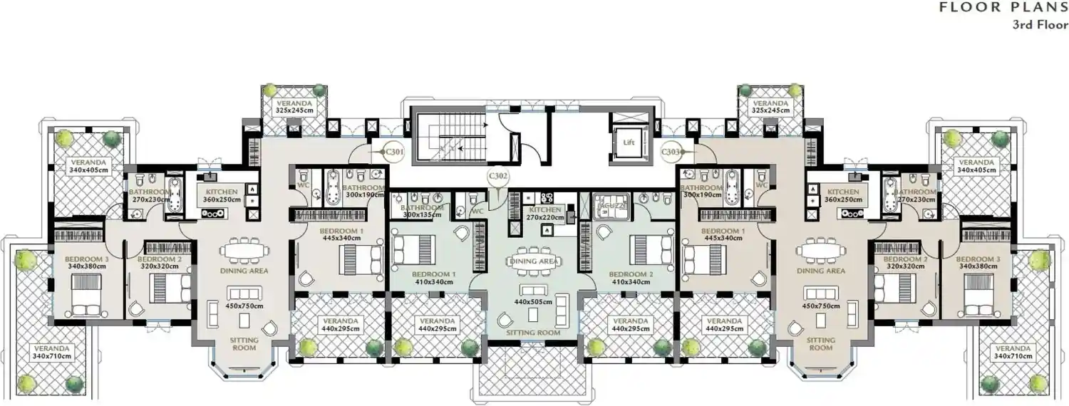 Belgravia Residences նախագծի հատակագիծ 8