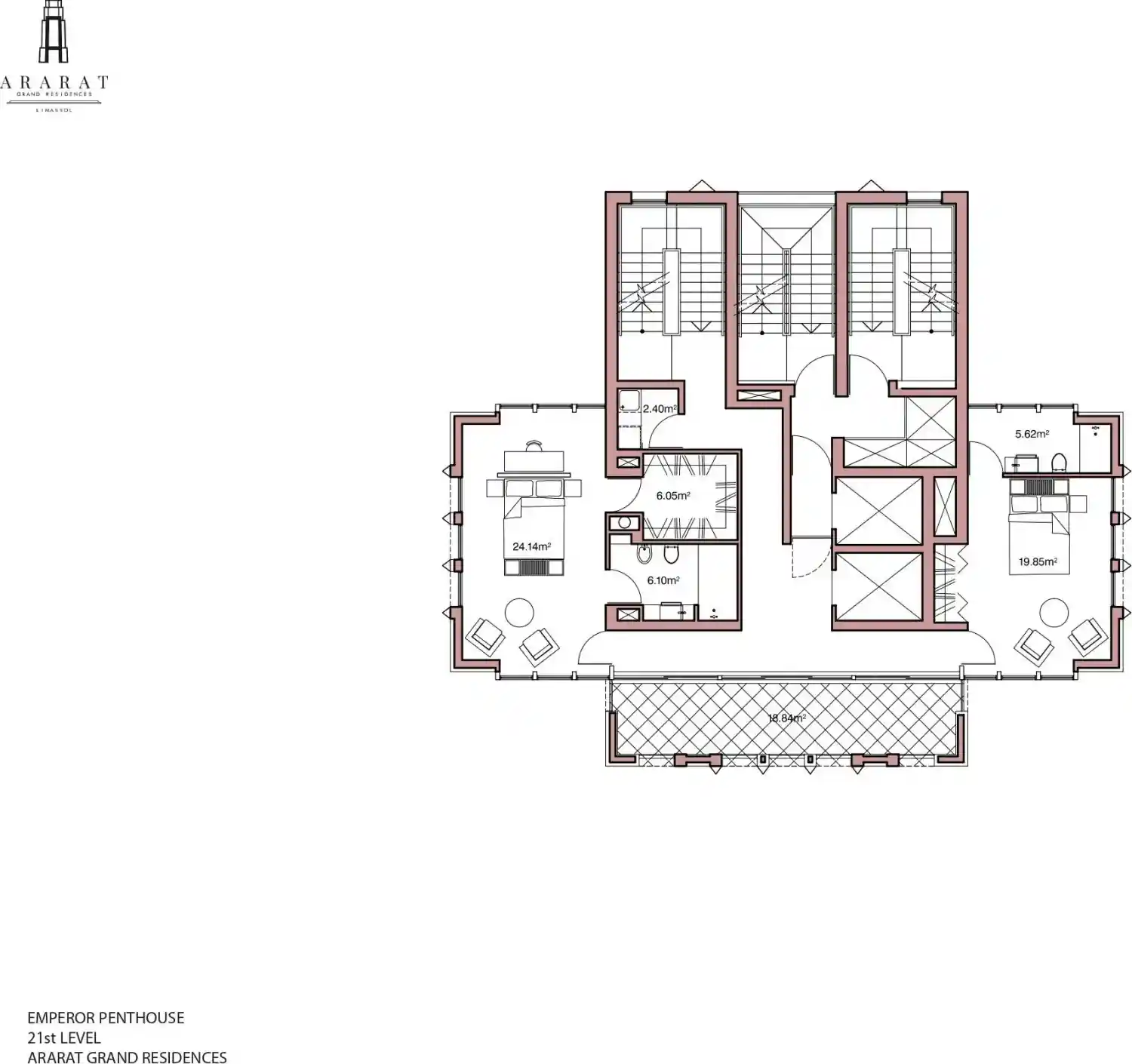 Rzut projektu ARARAT Grand Residences 2