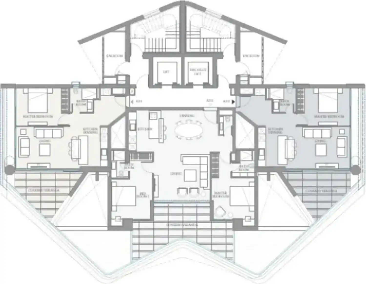 Κάτοψη του έργου 180° Residences 3
