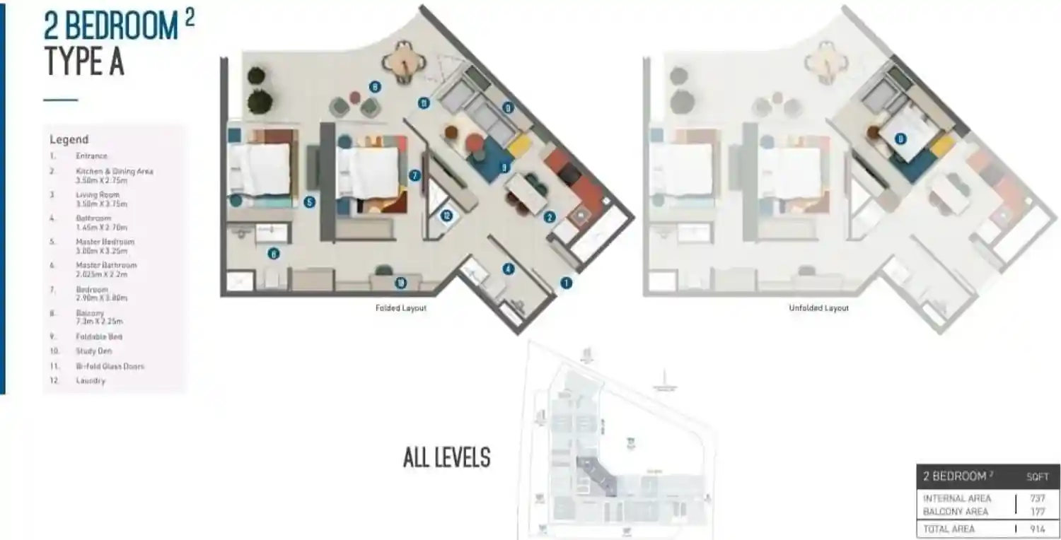 Rzut projektu Rove Home Marasi Drive 6
