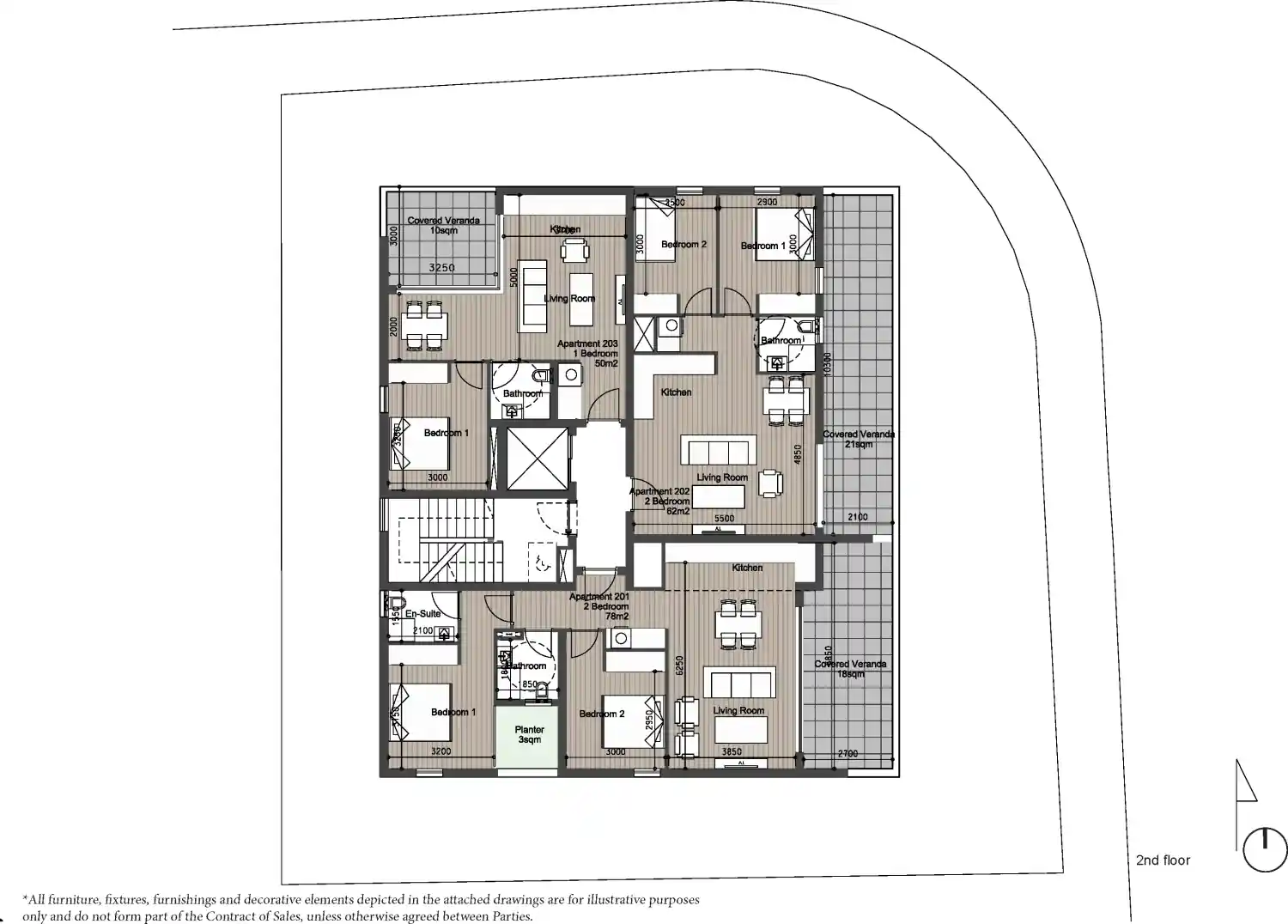 Планировка проекта [KAIA] Residences Germasogeia Off Plan 3
