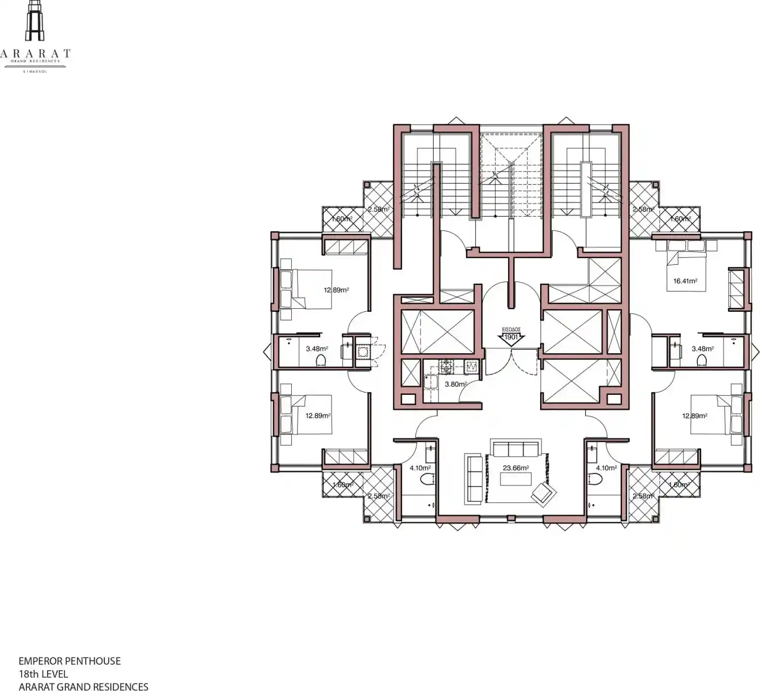 Rzut projektu ARARAT Grand Residences 3