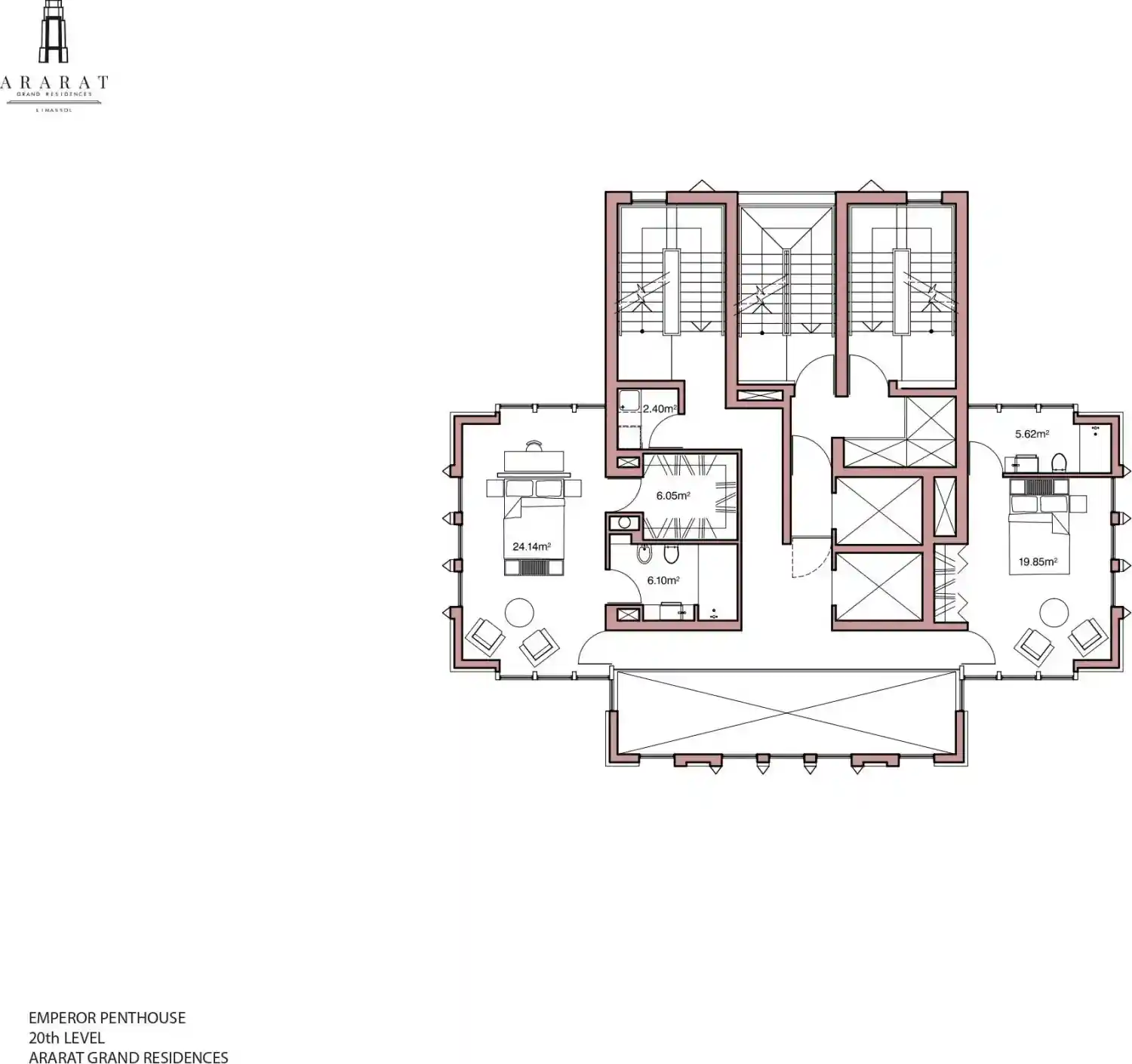 Rzut projektu ARARAT Grand Residences 6