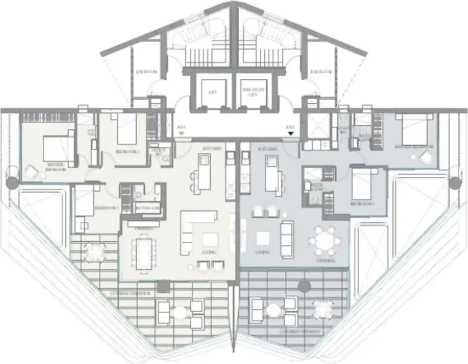 Κάτοψη του έργου 180° Residences 6