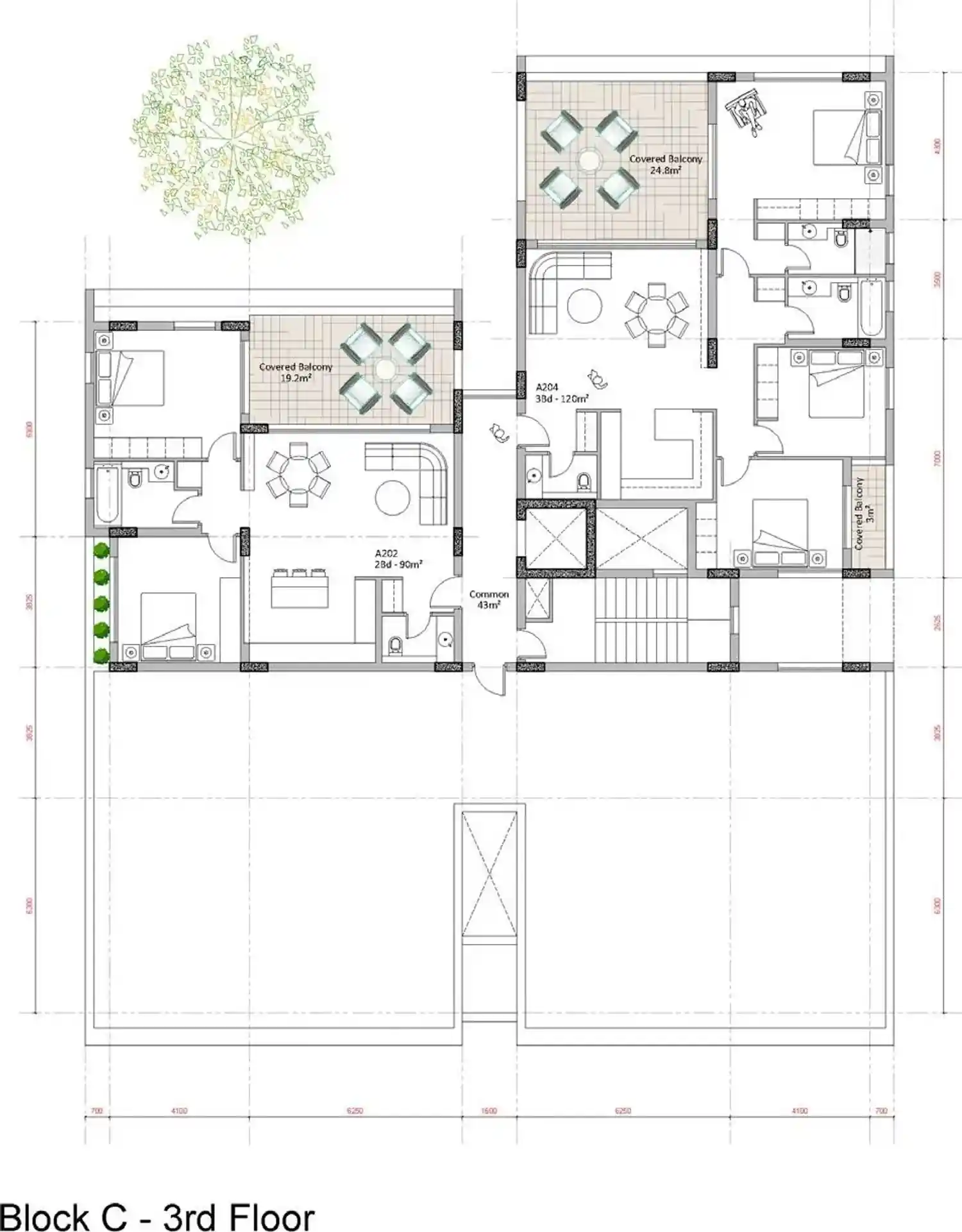Rzut projektu Q Trio Residences 2