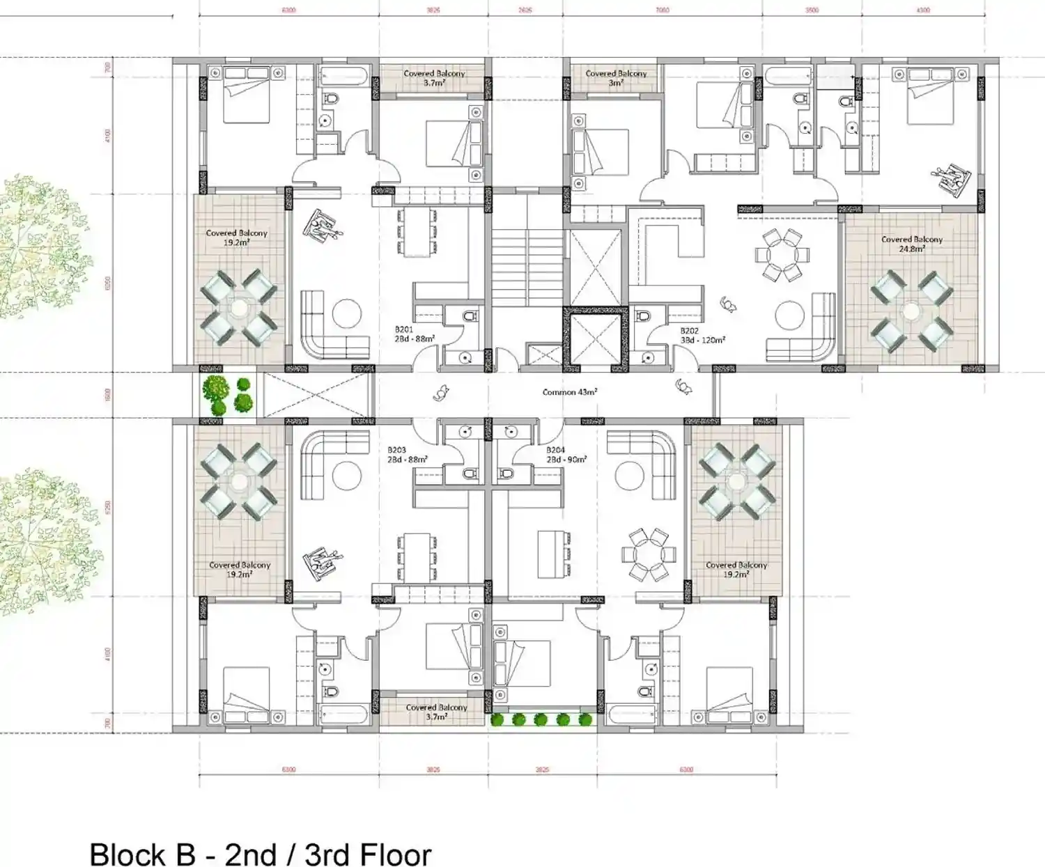 Rzut projektu Q Trio Residences 1