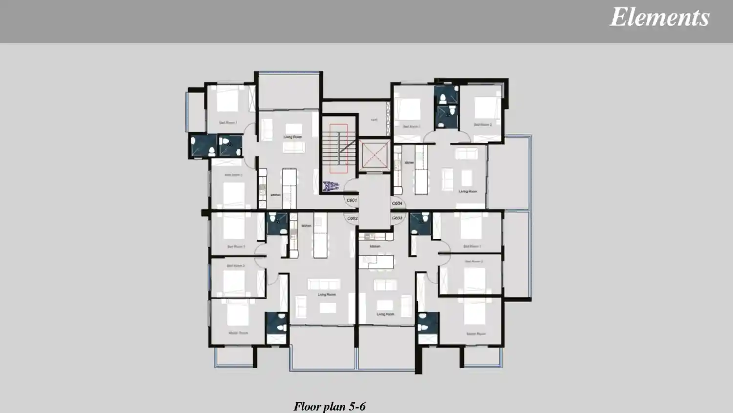Rzut projektu ELEMENTS Residences 5