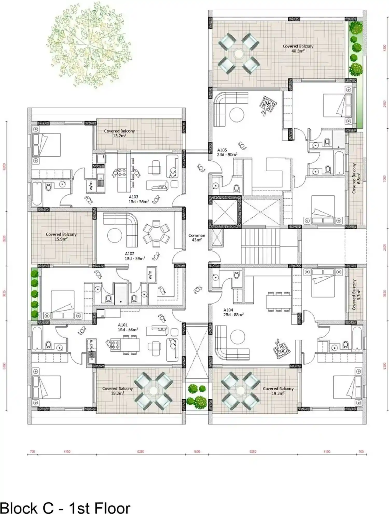 Rzut projektu Q Trio Residences 3