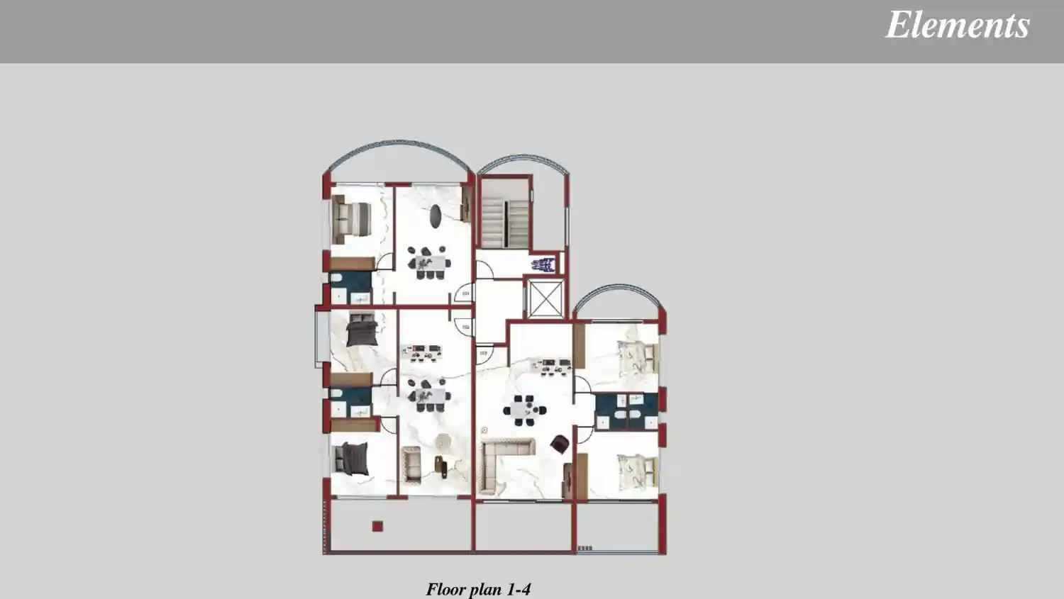 Rzut projektu ELEMENTS Residences 4