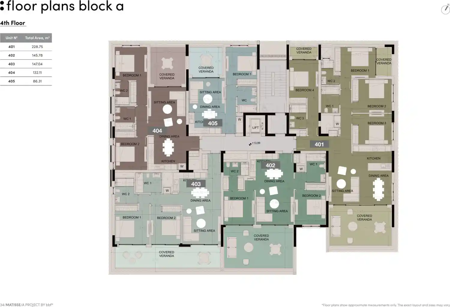 Κάτοψη του έργου Matisse Residence  5
