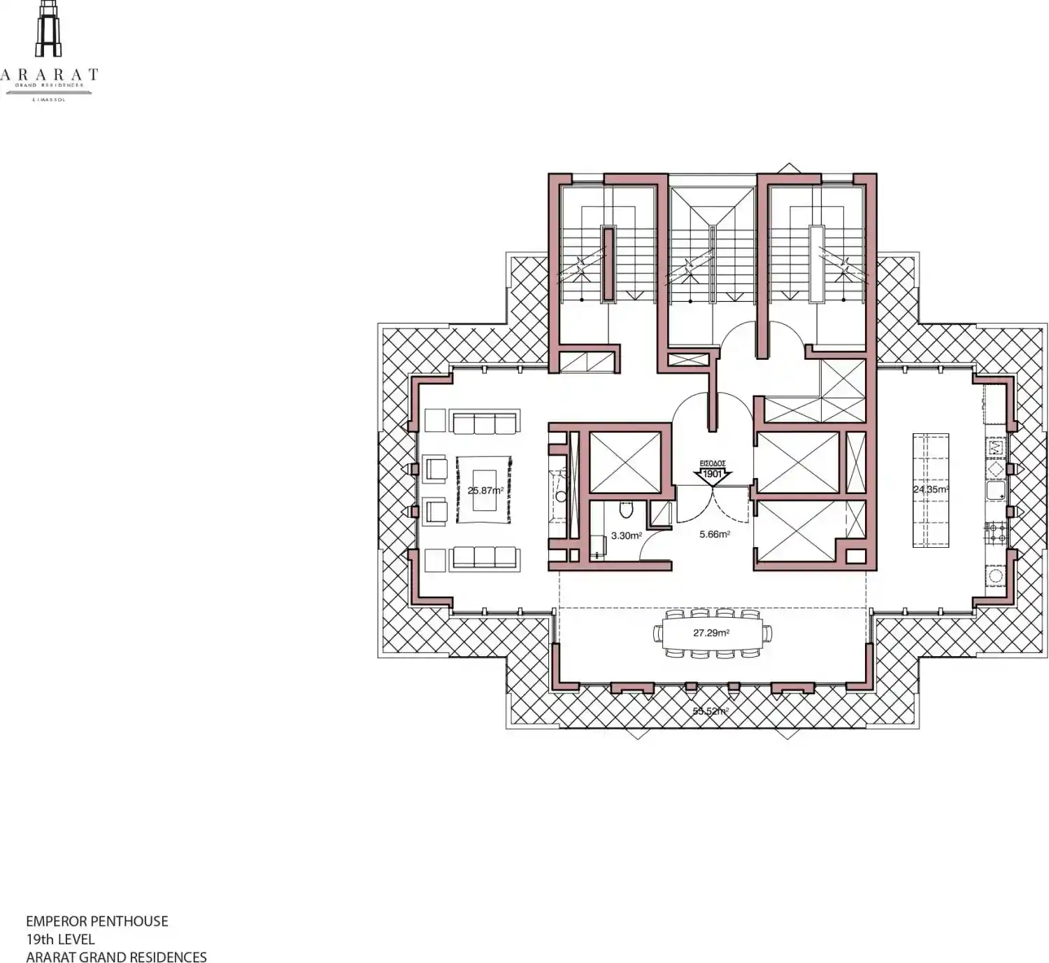 Rzut projektu ARARAT Grand Residences 5