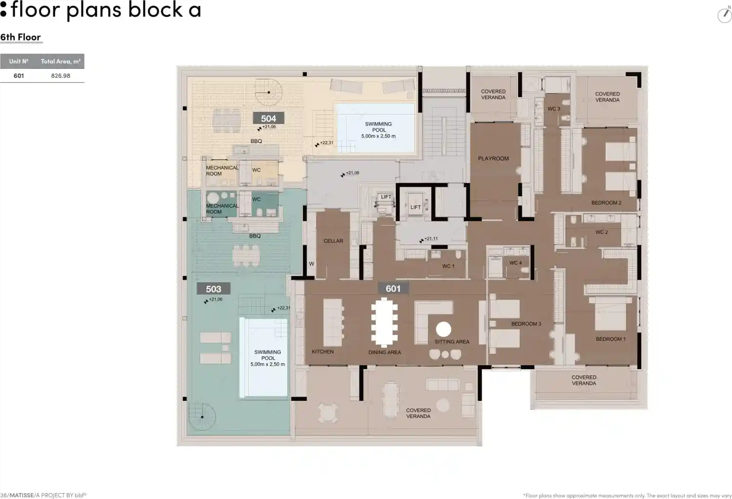 Κάτοψη του έργου Matisse Residence  7