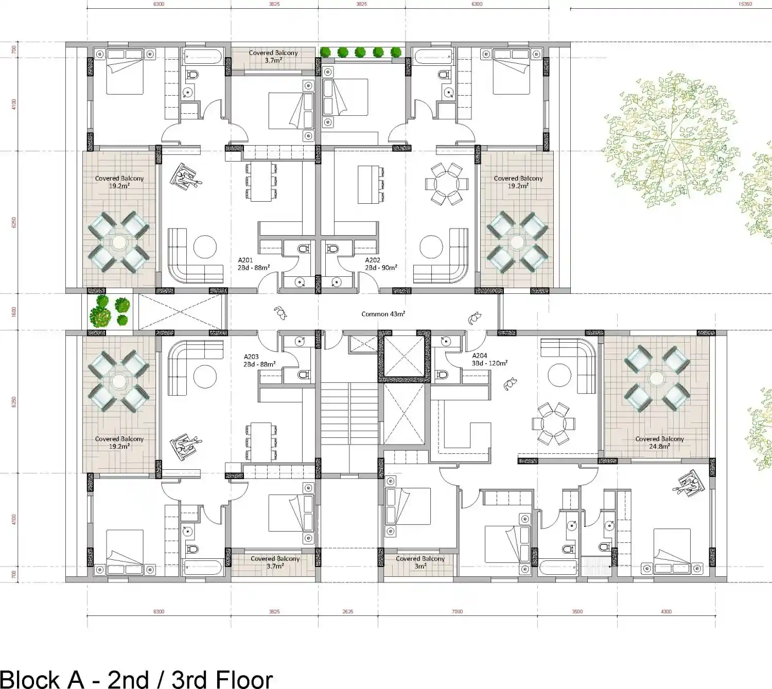 Rzut projektu Q Trio Residences 6