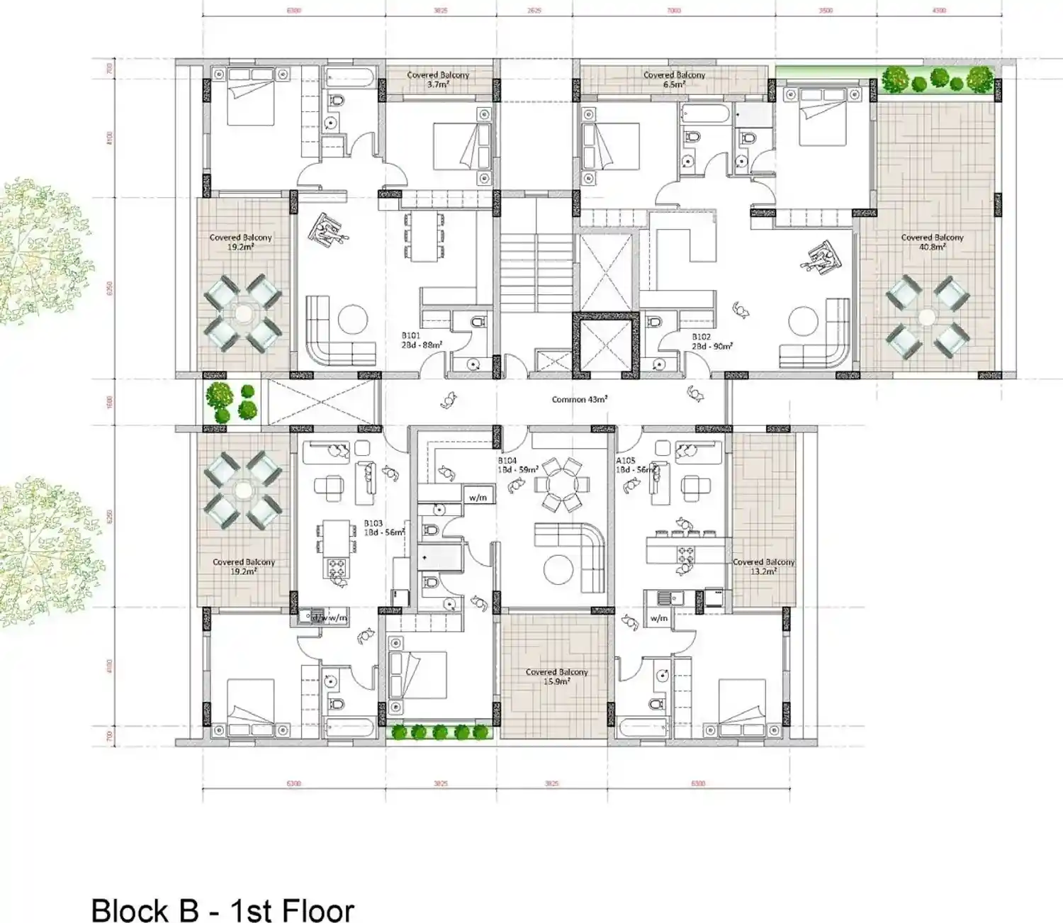 Rzut projektu Q Trio Residences 7
