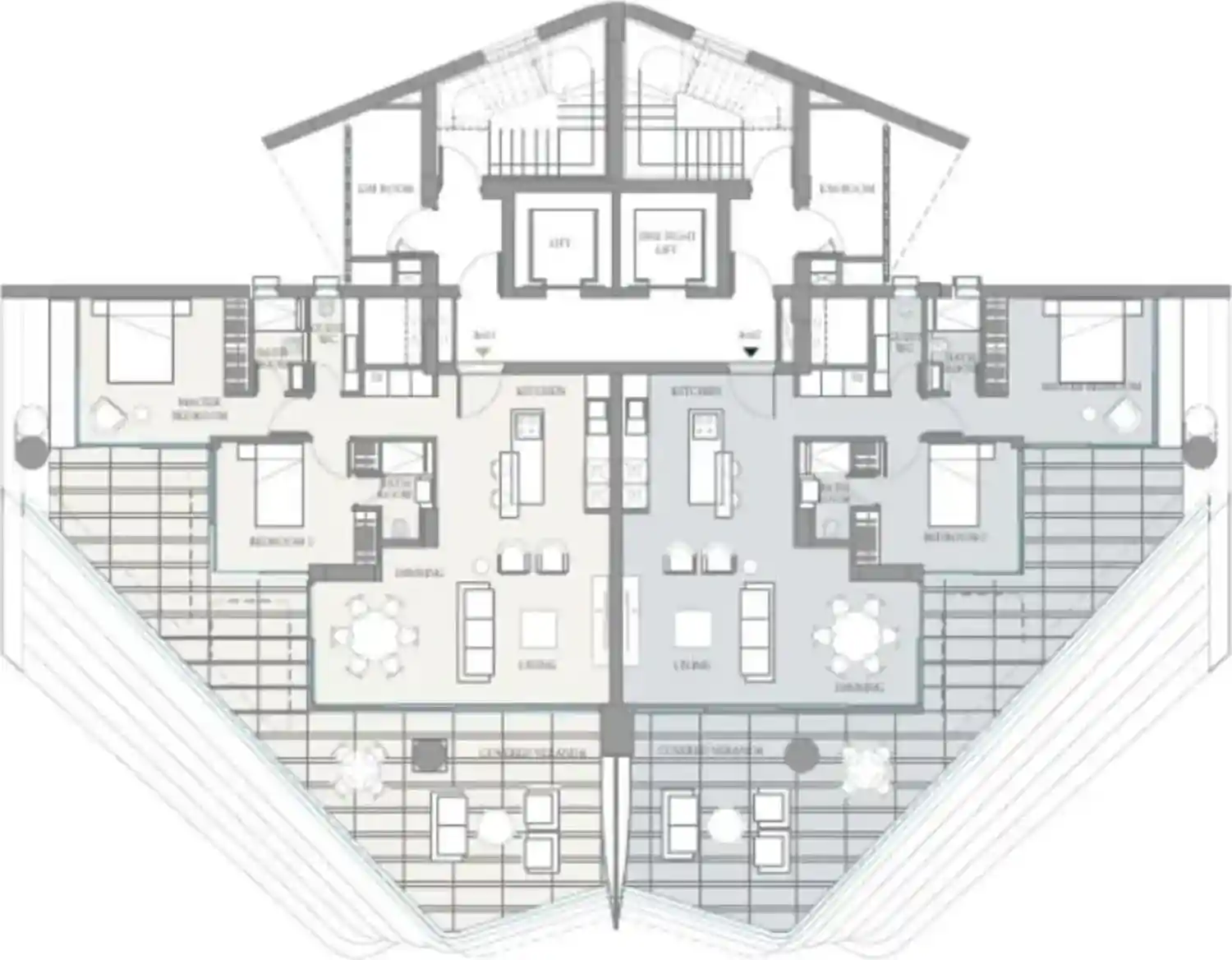 Κάτοψη του έργου 180° Residences 4