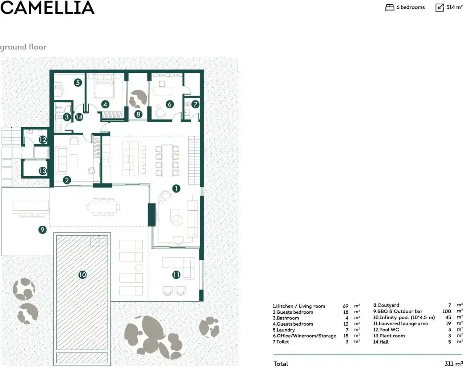 Rzut projektu Palisandro hills 3