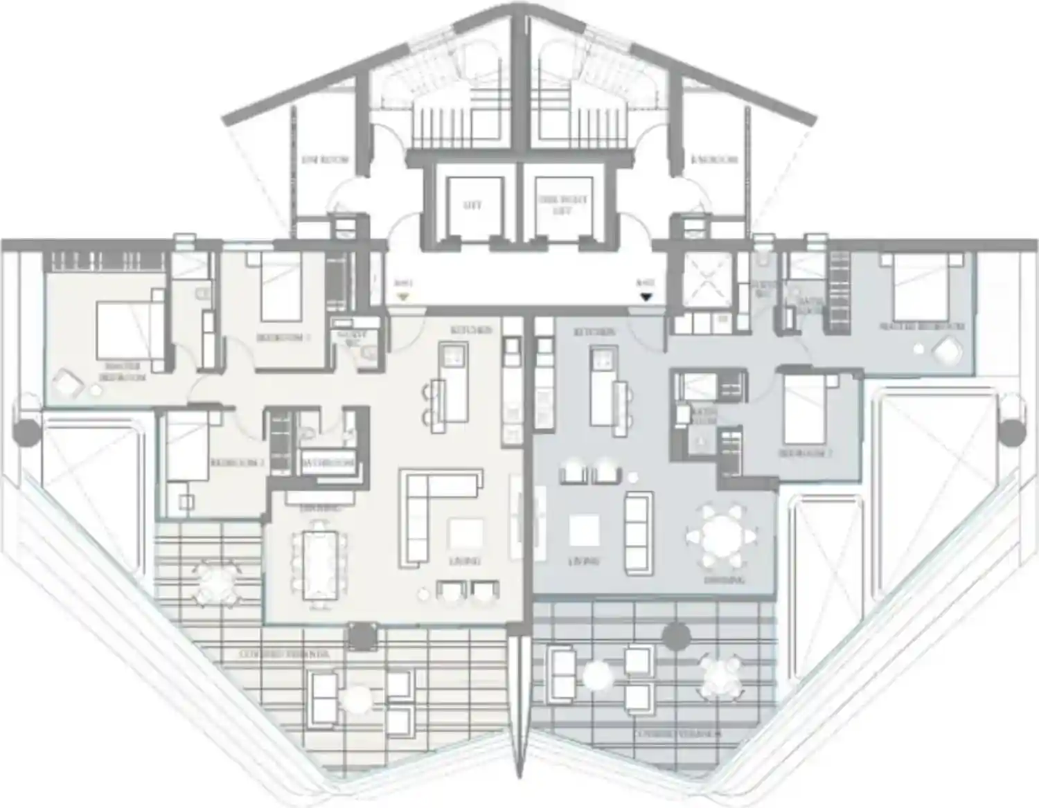 Κάτοψη του έργου 180° Residences 1