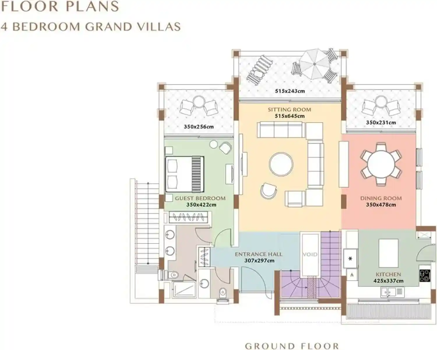Κάτοψη του έργου Dionysus Greens Villas 1