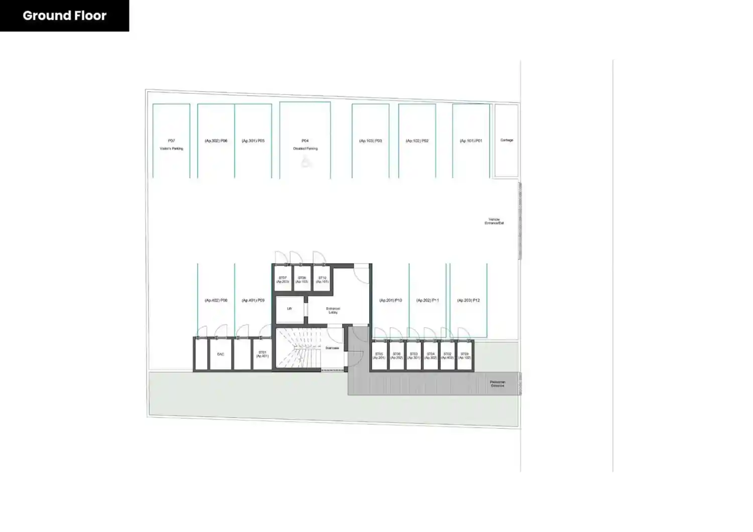 Κάτοψη του έργου OLIVEA Residences 4