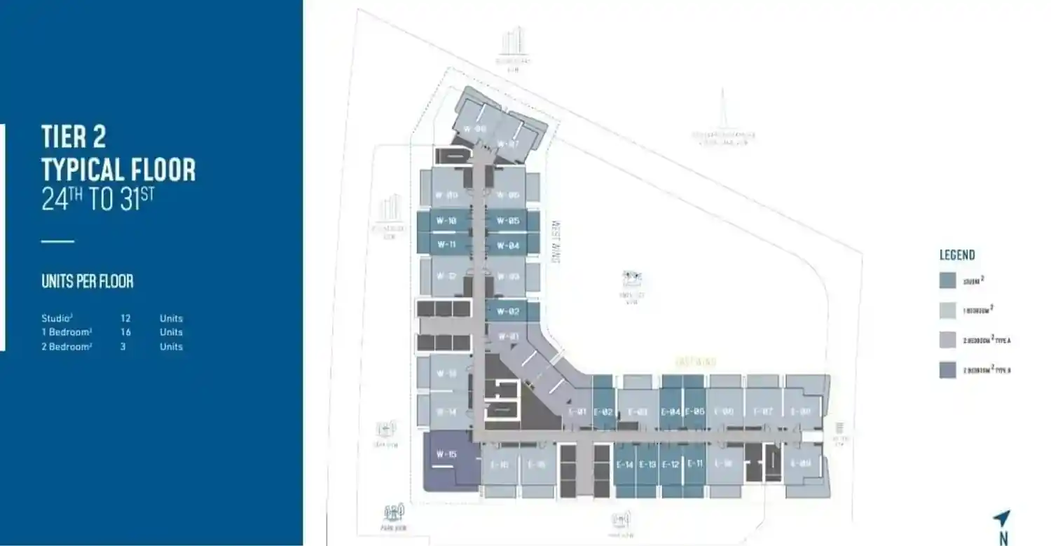 Rzut projektu Rove Home Marasi Drive 1