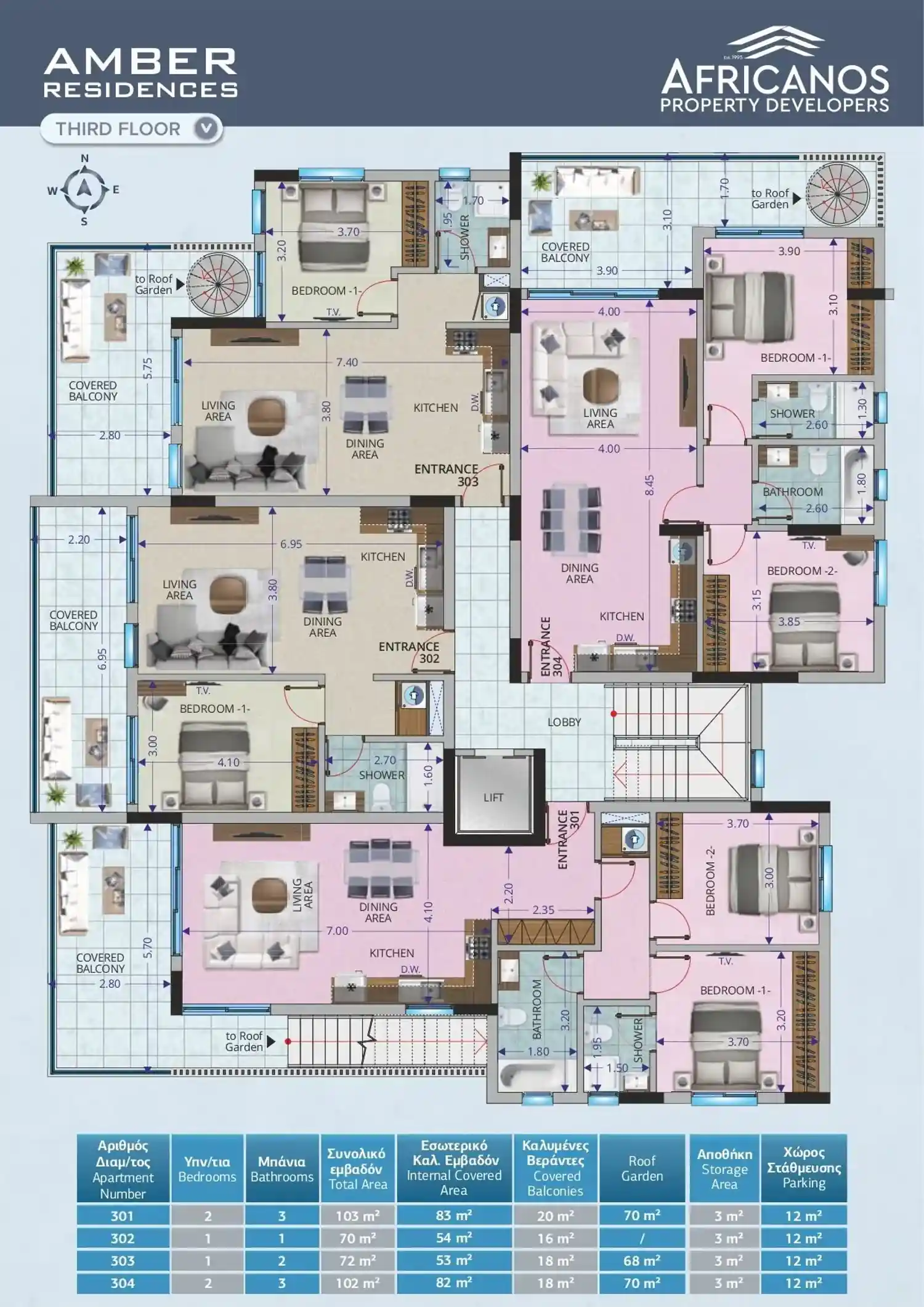 Rzut projektu Amber Residences 5