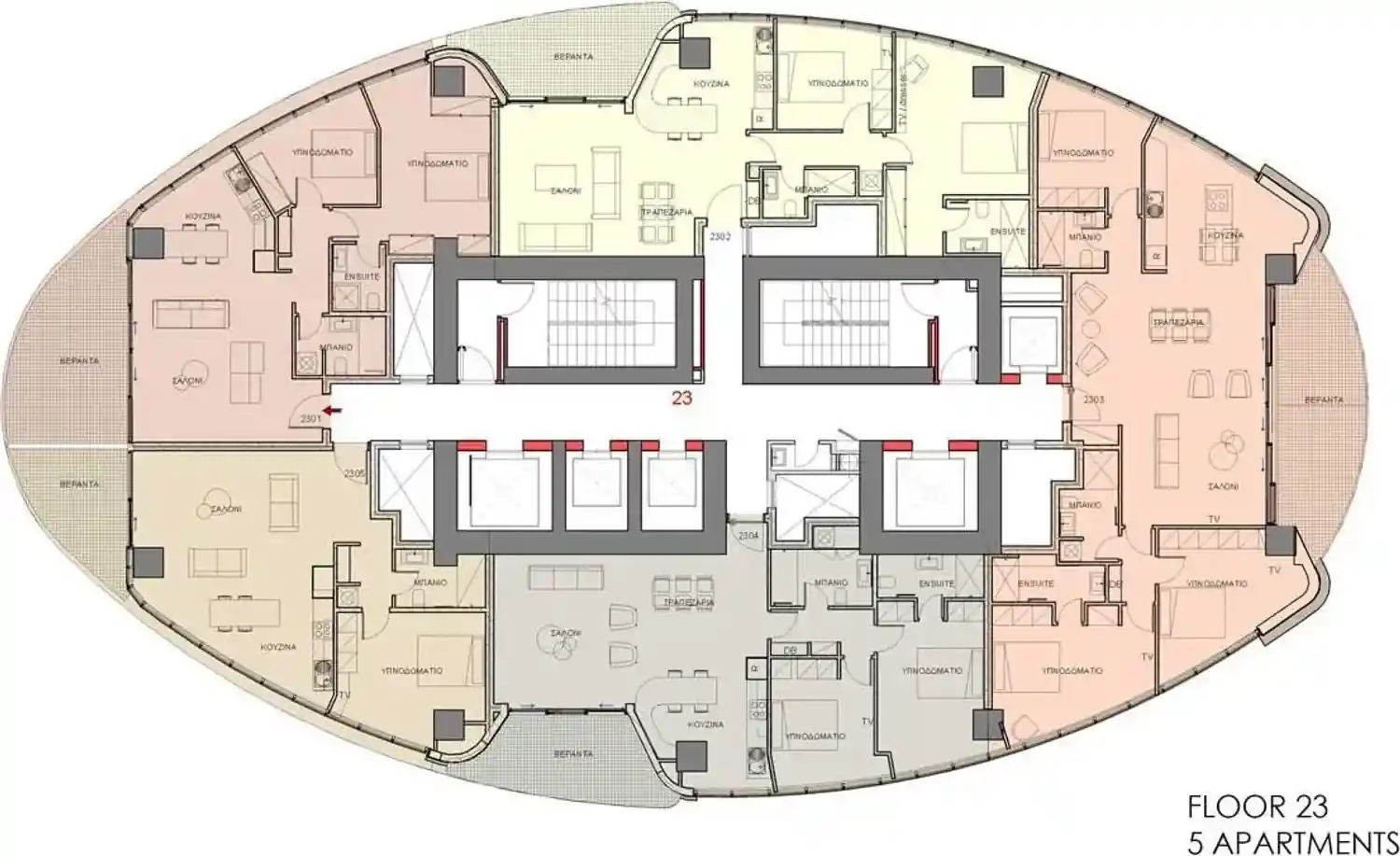 Rzut projektu 360 Nicosia 8