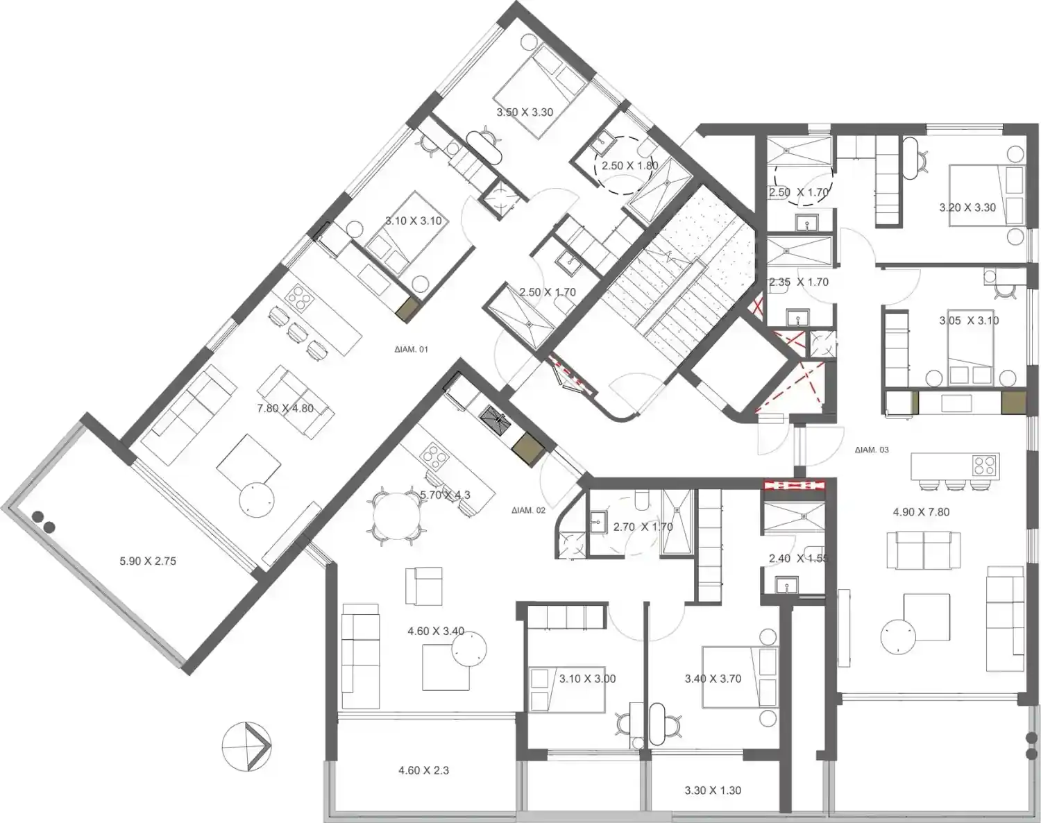 Κάτοψη του έργου Piraeus Residences 1