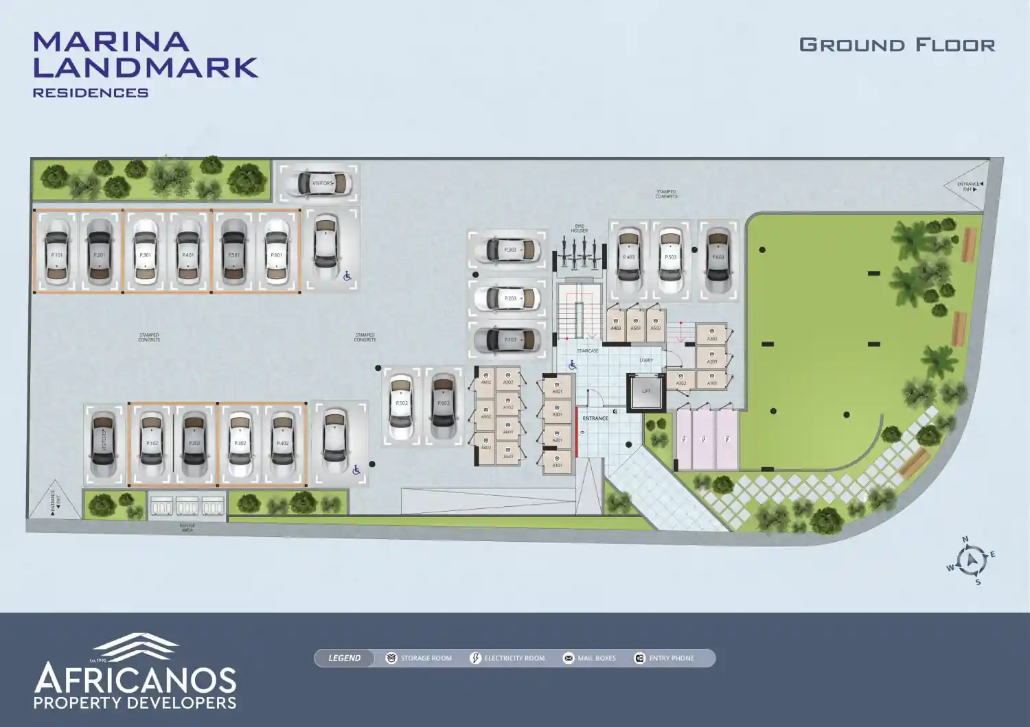 Планировка проекта Marina Landmark Residences 1