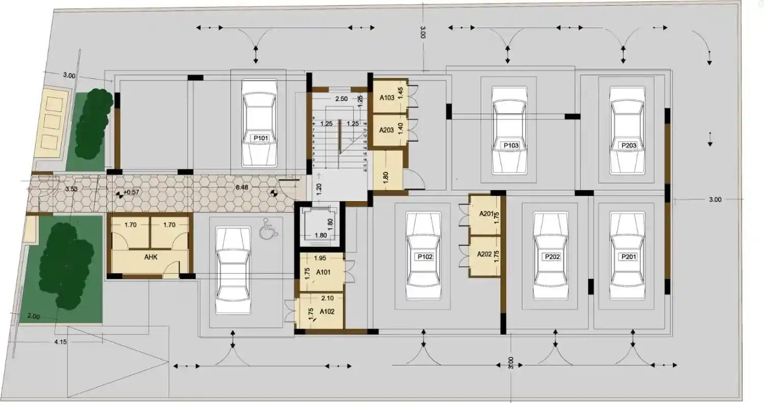 Rzut projektu Kourion Residences 1