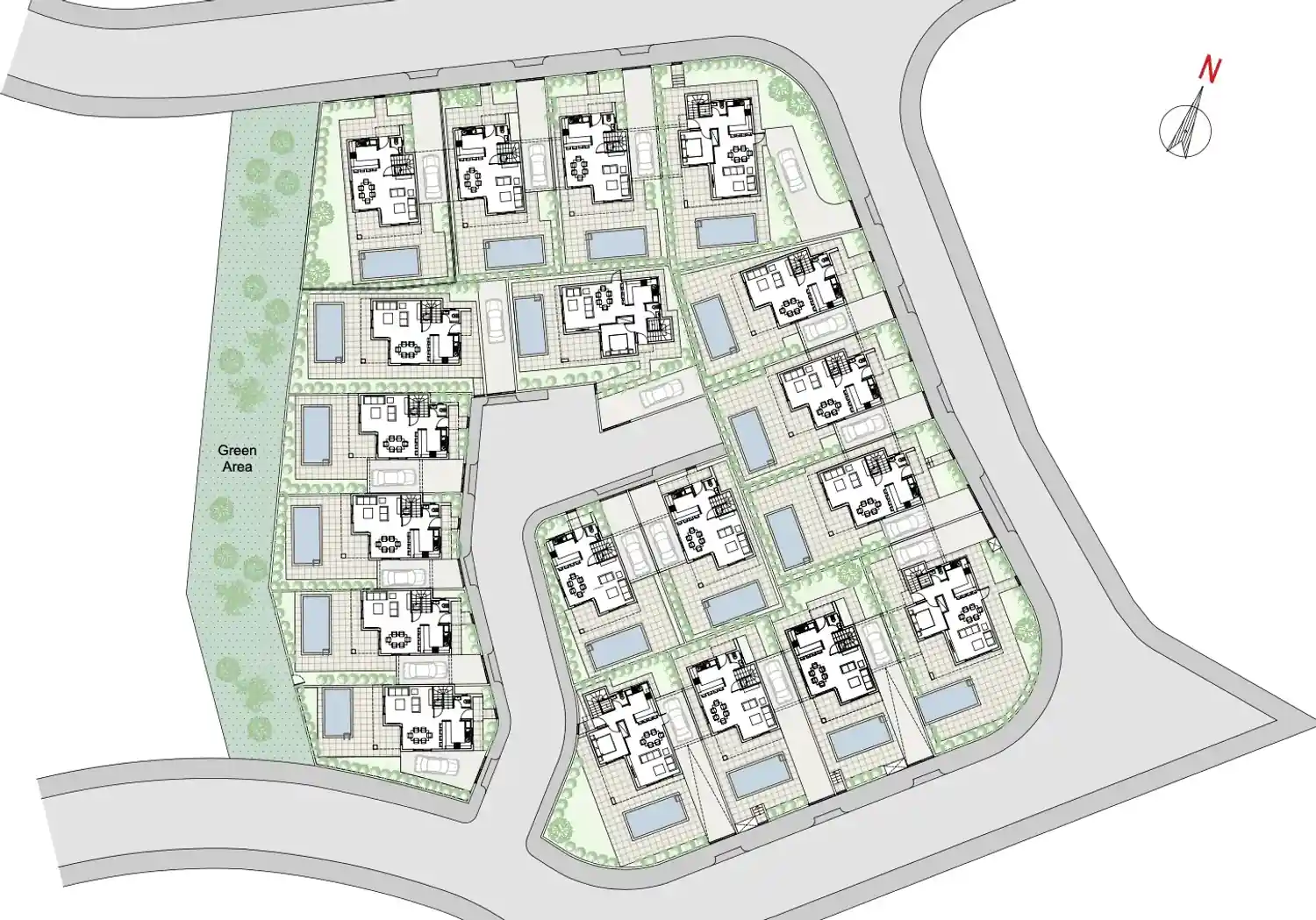 Κάτοψη του έργου Golden View Villas 1