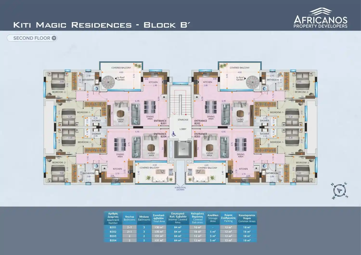 Rzut projektu Kiti Magic Residences Block A’ 4