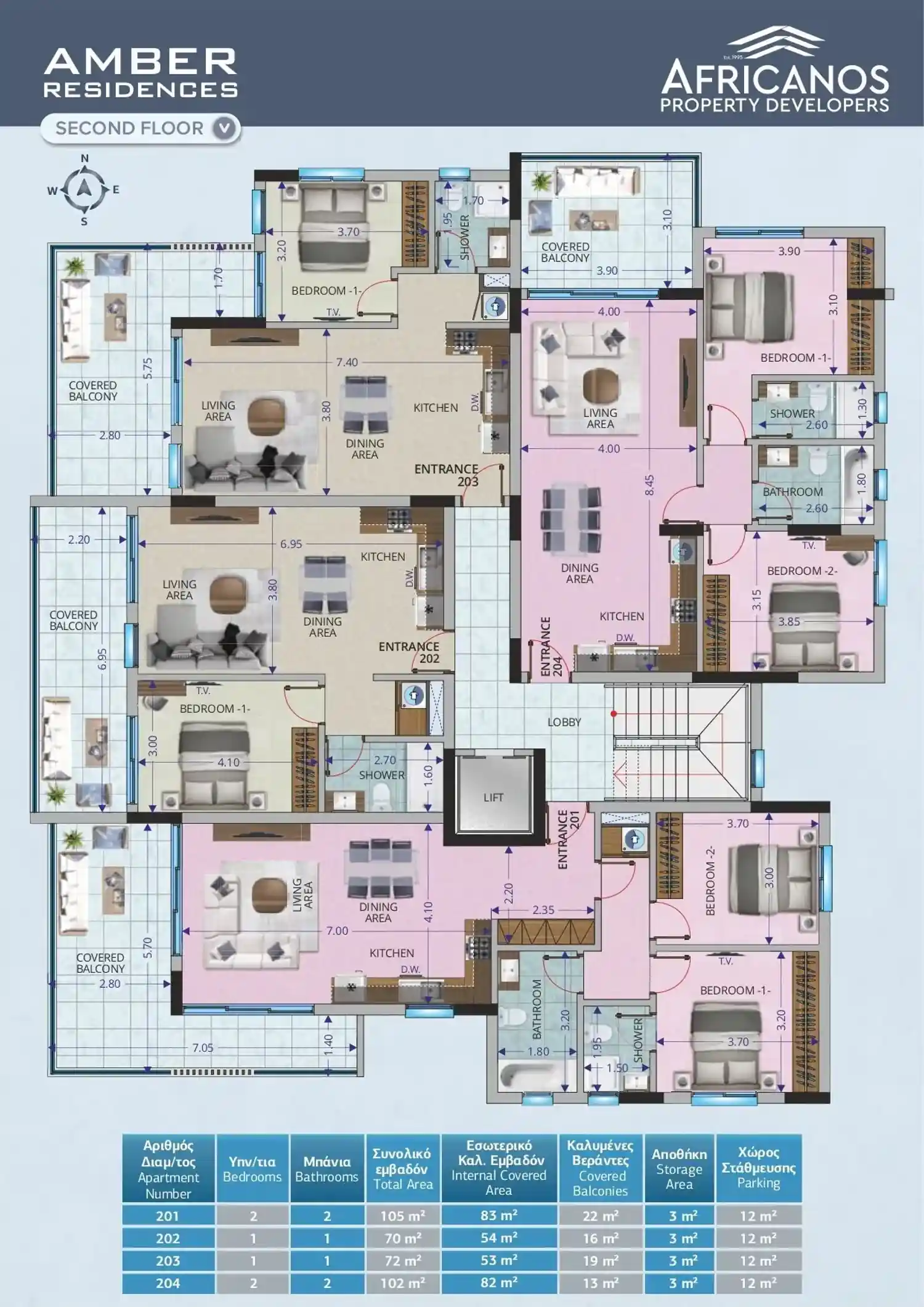 Rzut projektu Amber Residences 4