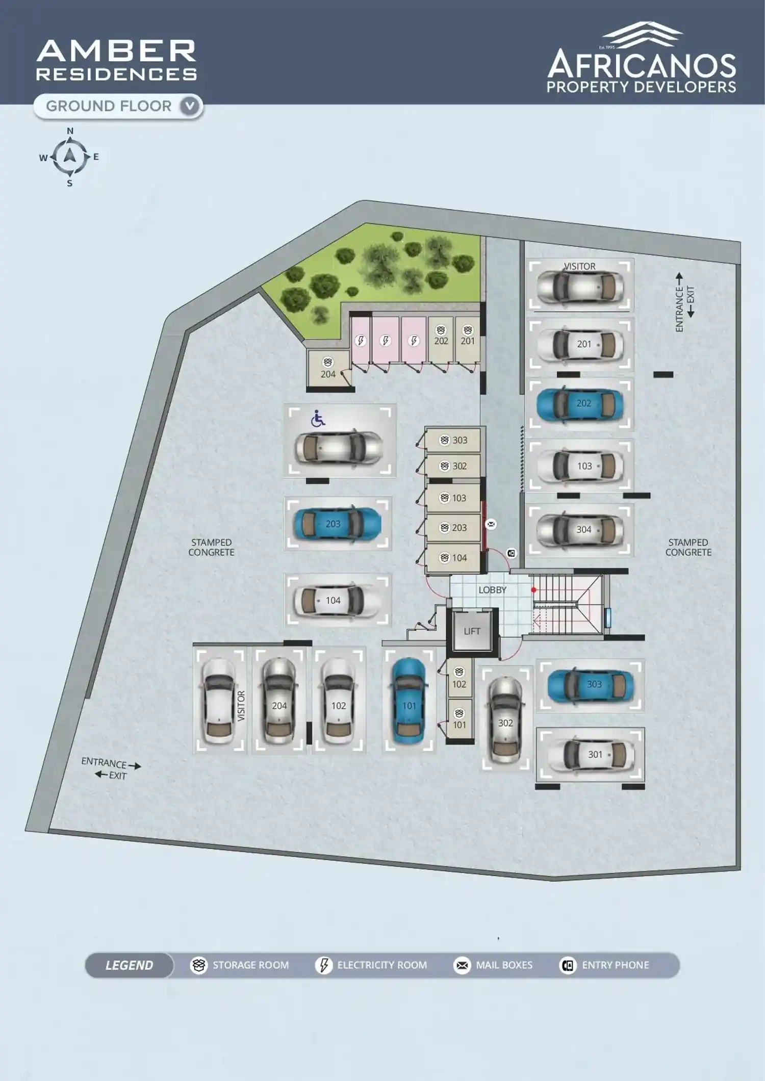 Rzut projektu Amber Residences 1