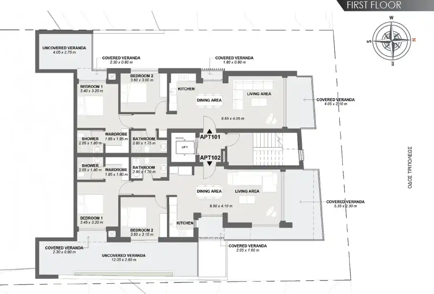 Rzut projektu Myrto Residence 1