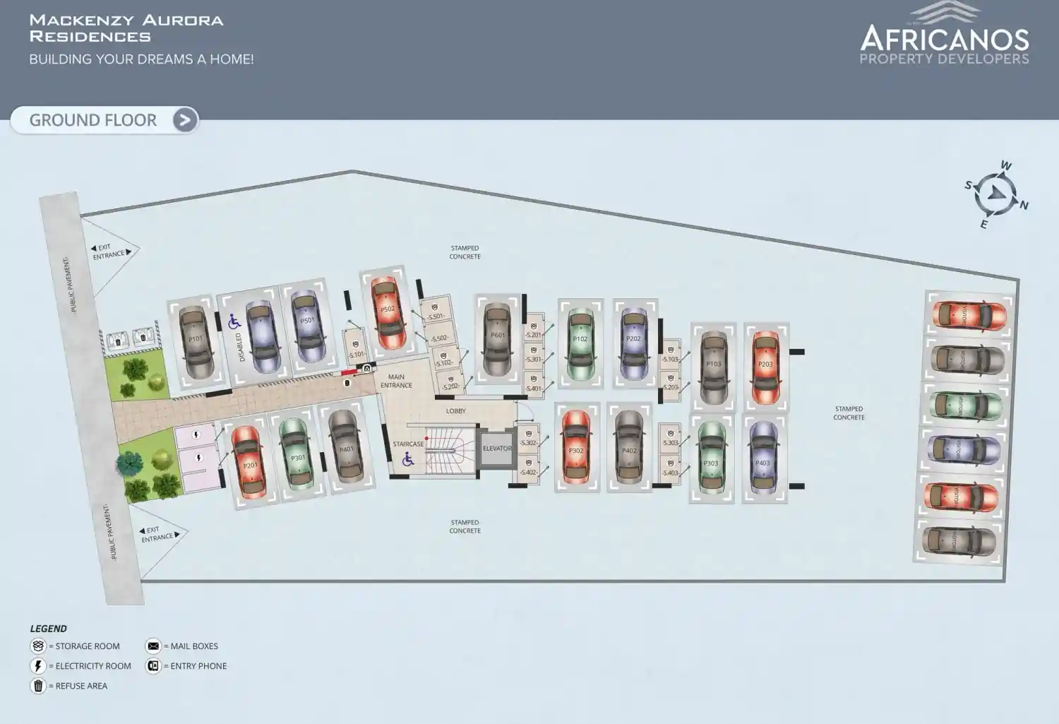 Mackenzy Aurora Residences նախագծի հատակագիծ 1