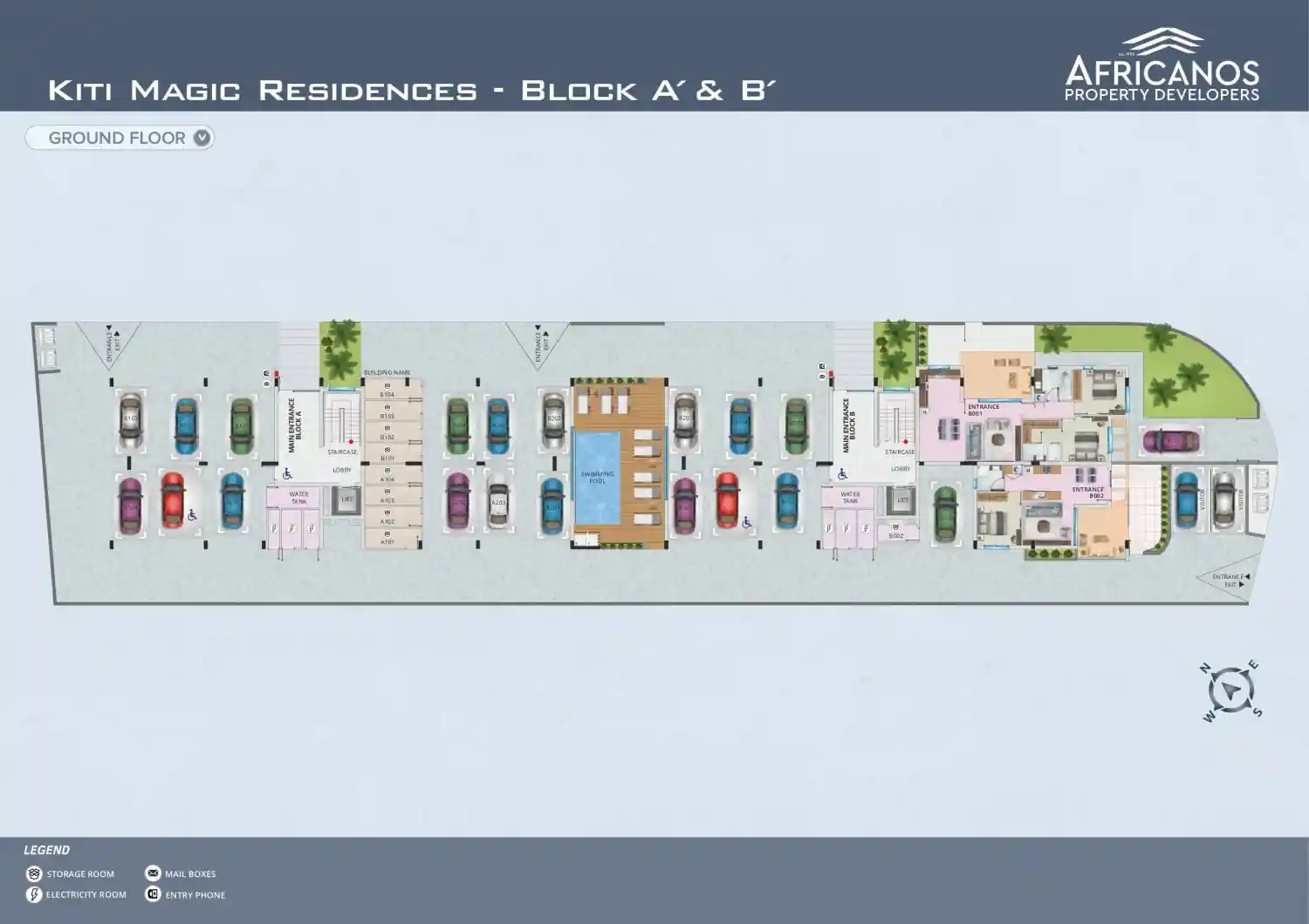 Rzut projektu Kiti Magic Residences Block A’ 1