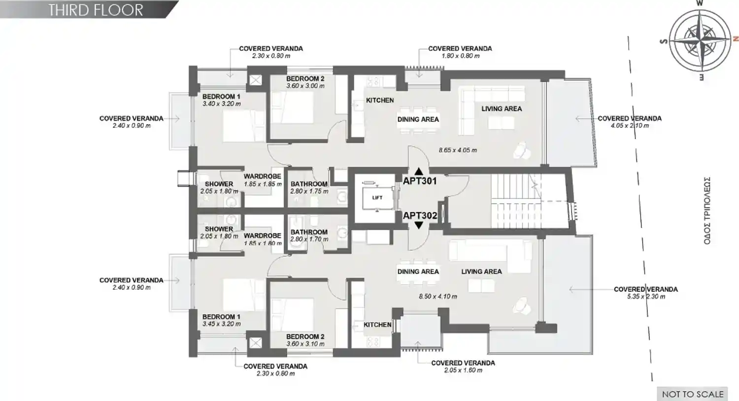 Rzut projektu Myrto Residence 2