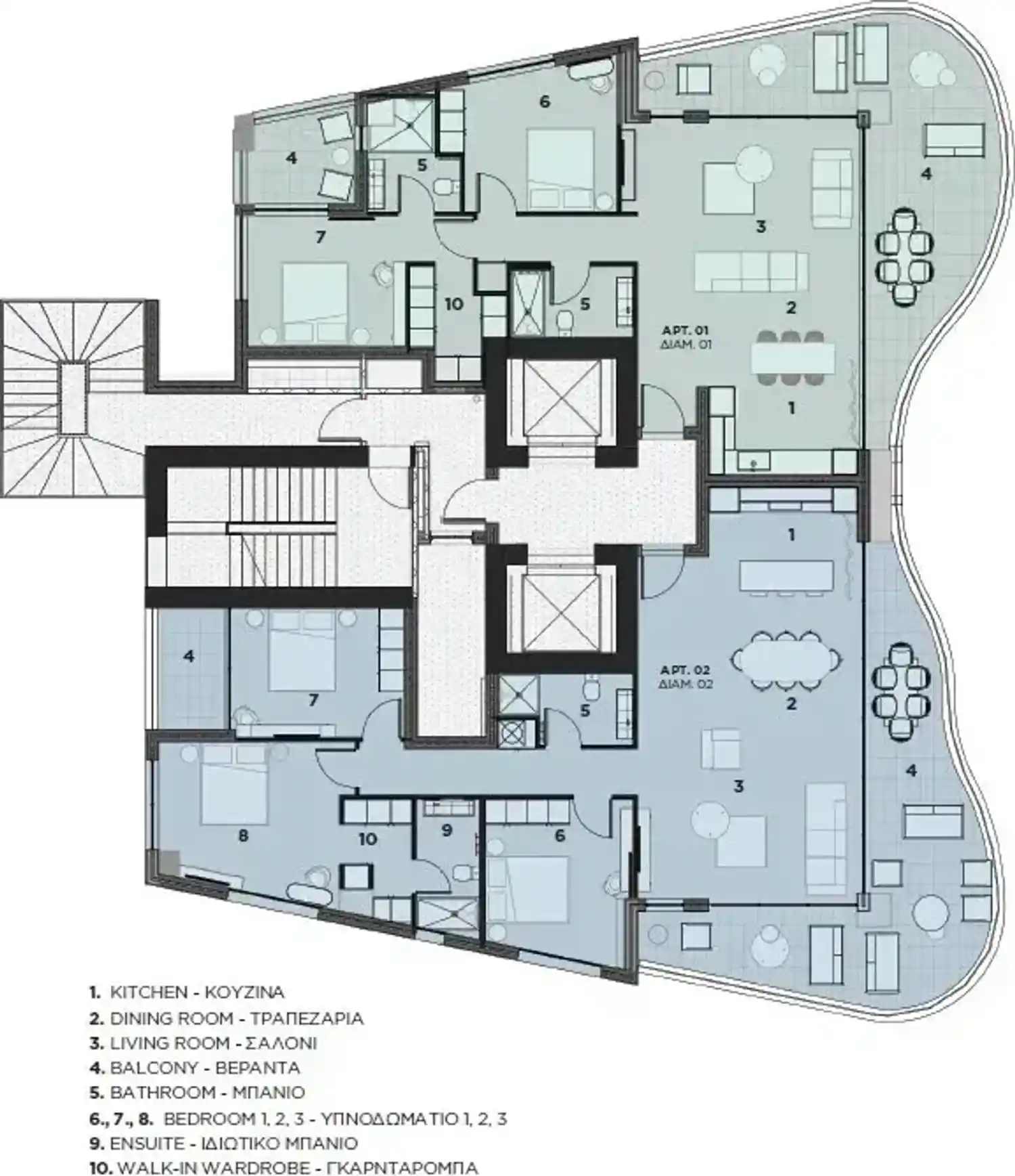 Stasikratous Residences նախագծի հատակագիծ 4