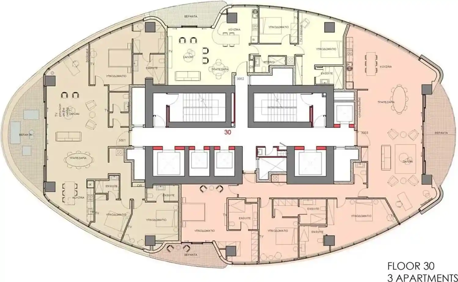 Rzut projektu 360 Nicosia 3