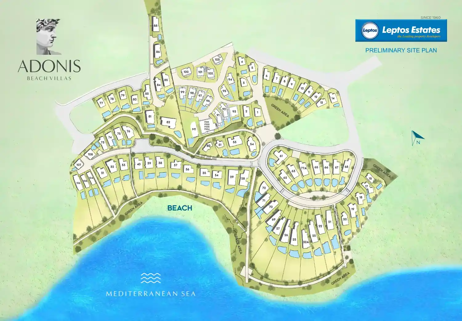 Планування проєкту Adonis Beach Villas 7