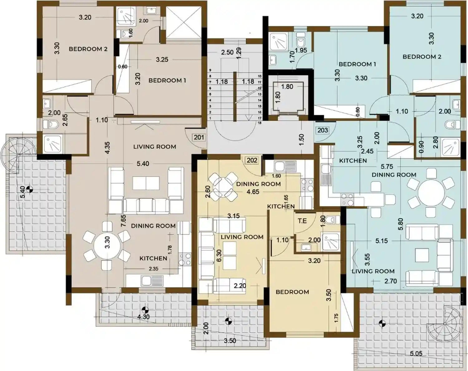 Rzut projektu Kourion Residences 6