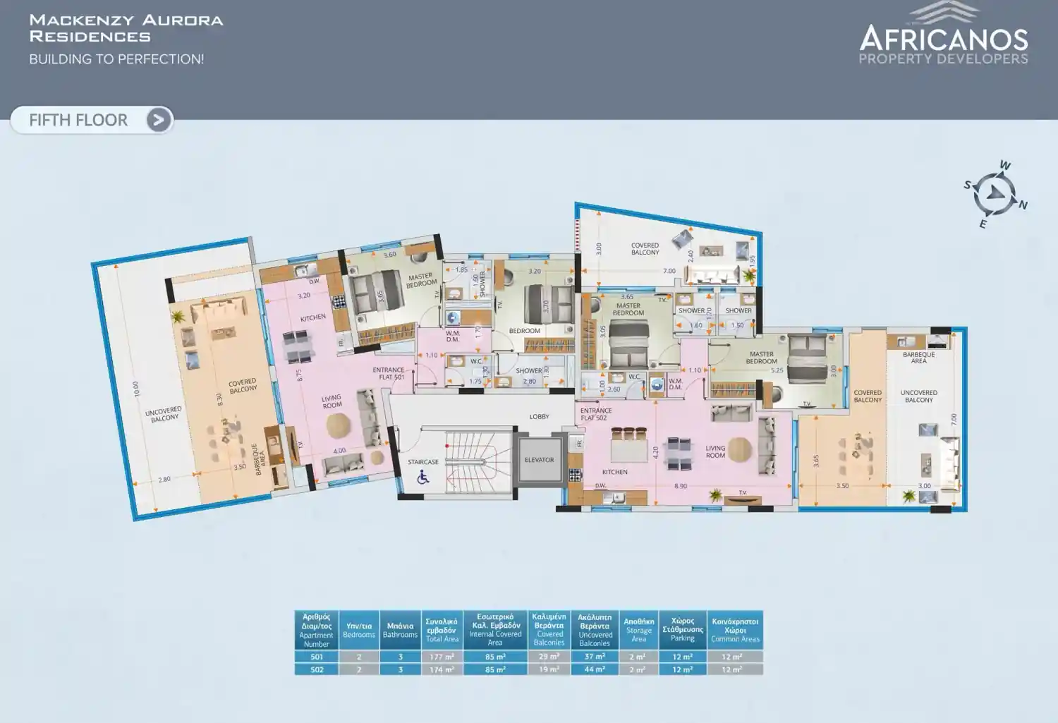 Mackenzy Aurora Residences նախագծի հատակագիծ 3